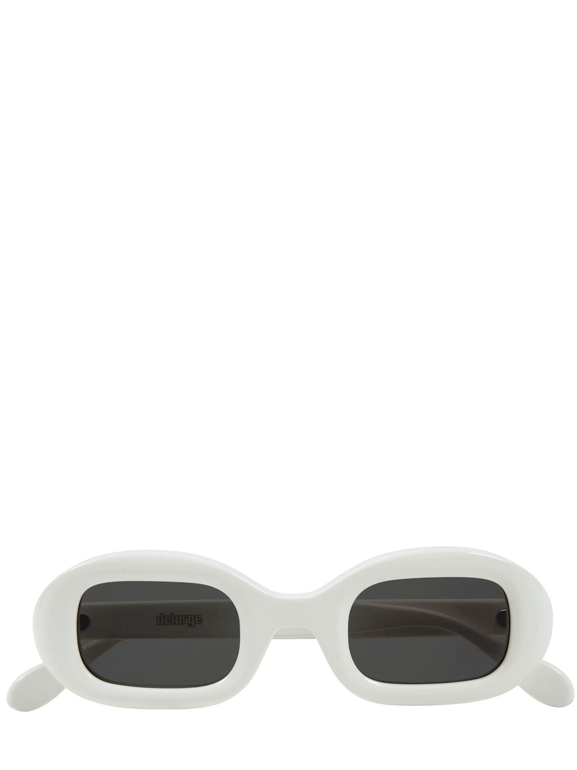 Delarge Flow Oval Acetate Sunglasses In Butter,grey