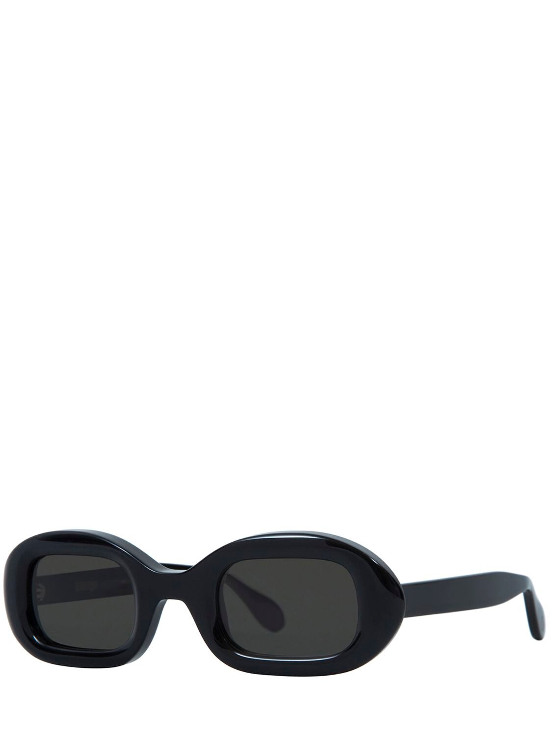 Shop Delarge Flow Oval Acetate Sunglasses In Schwarz