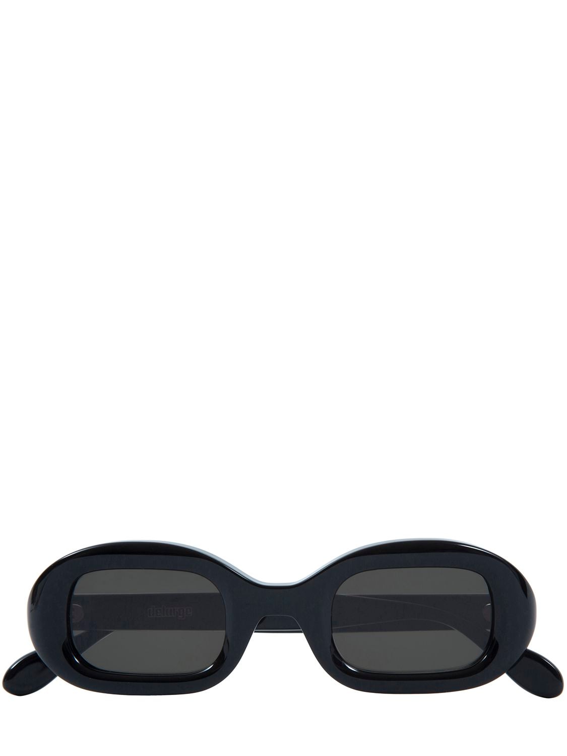 Delarge Flow Oval Acetate Sunglasses In Schwarz