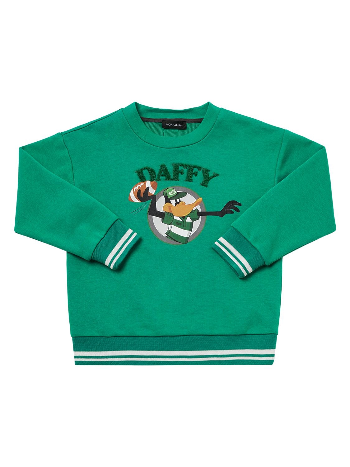 Image of Duffy Duck Print Cotton Sweatshirt