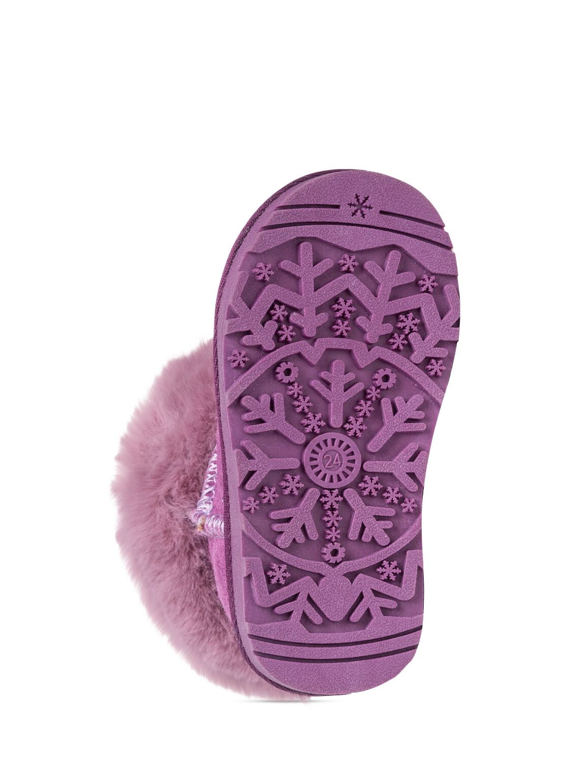 Shop Monnalisa Embellished Leather & Faux Fur Boots In Purple