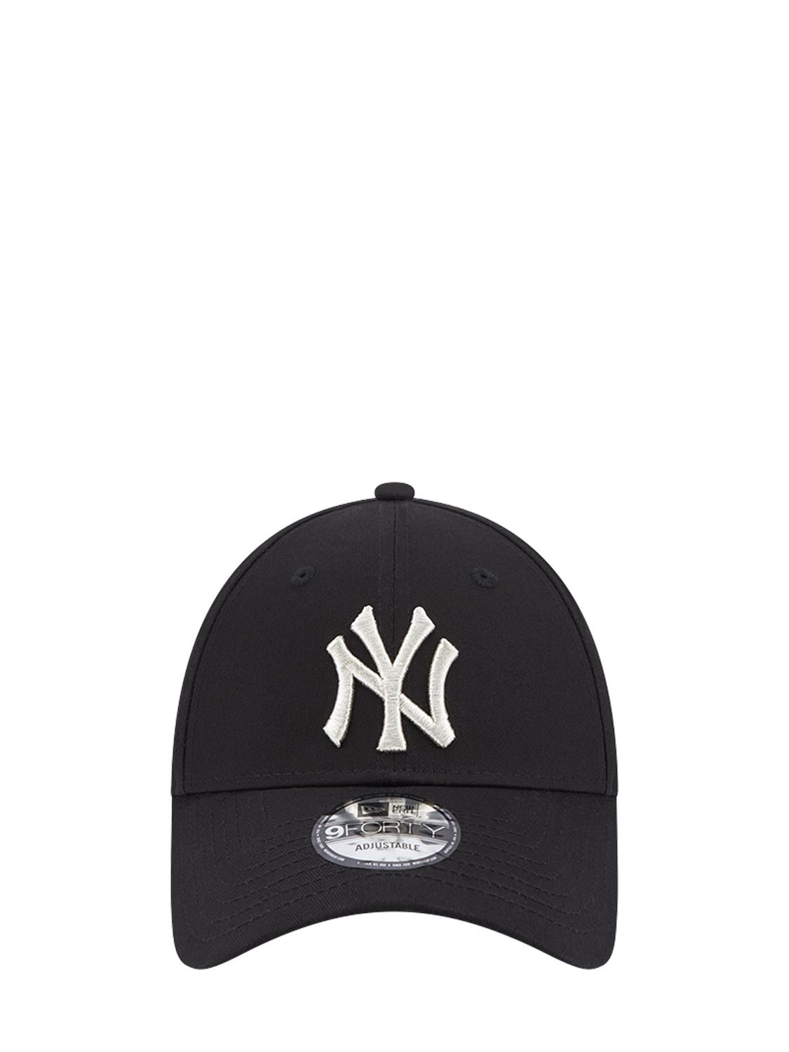 New Era Female Logo 9forty Ny Yankees棒球帽 In Black,silver