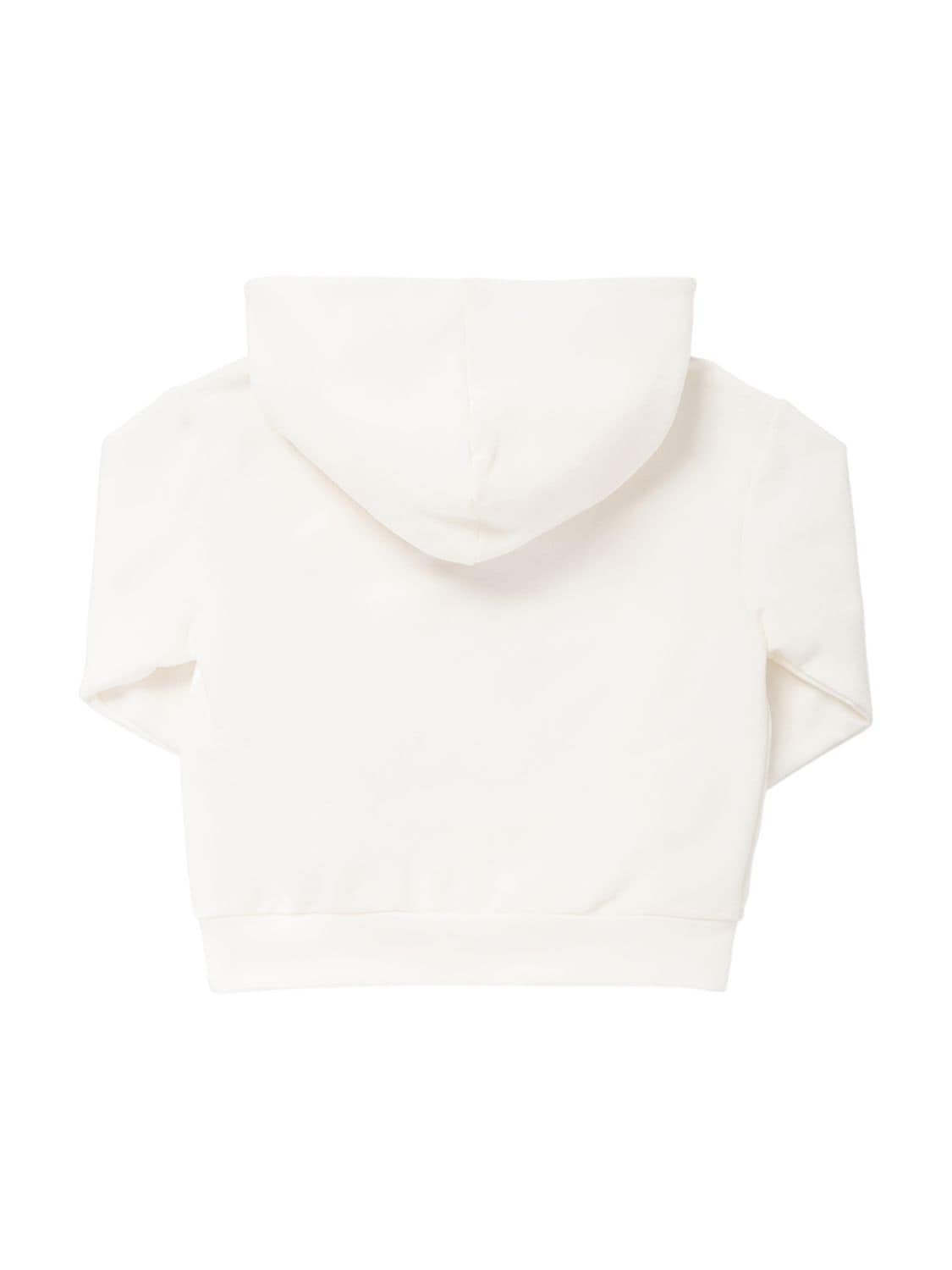 Shop Il Gufo Cotton Sweatshirt & Flannel Sweatpants In White,multi