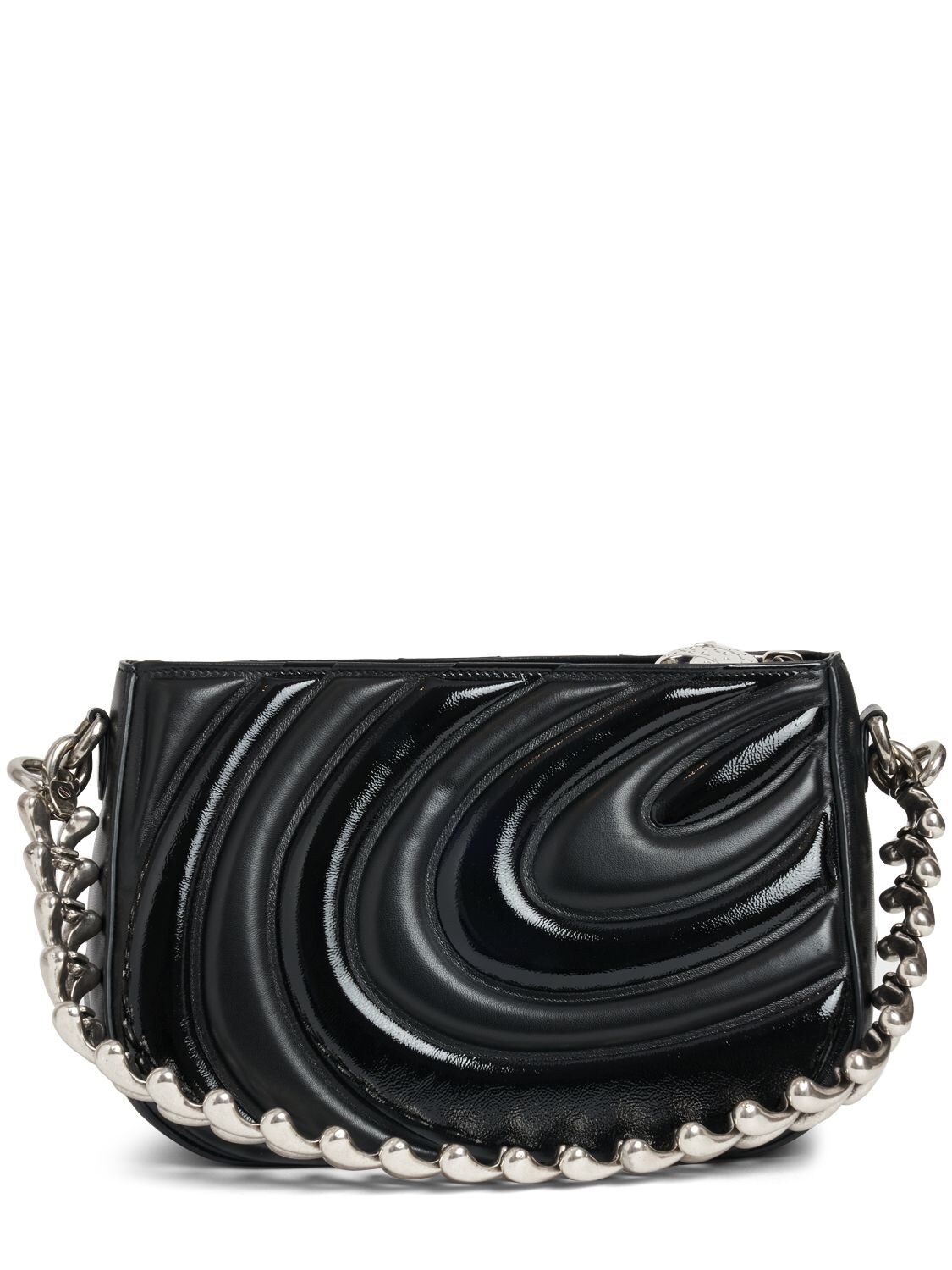 Shop Pucci Glamour Leather Shoulder Bag In Black