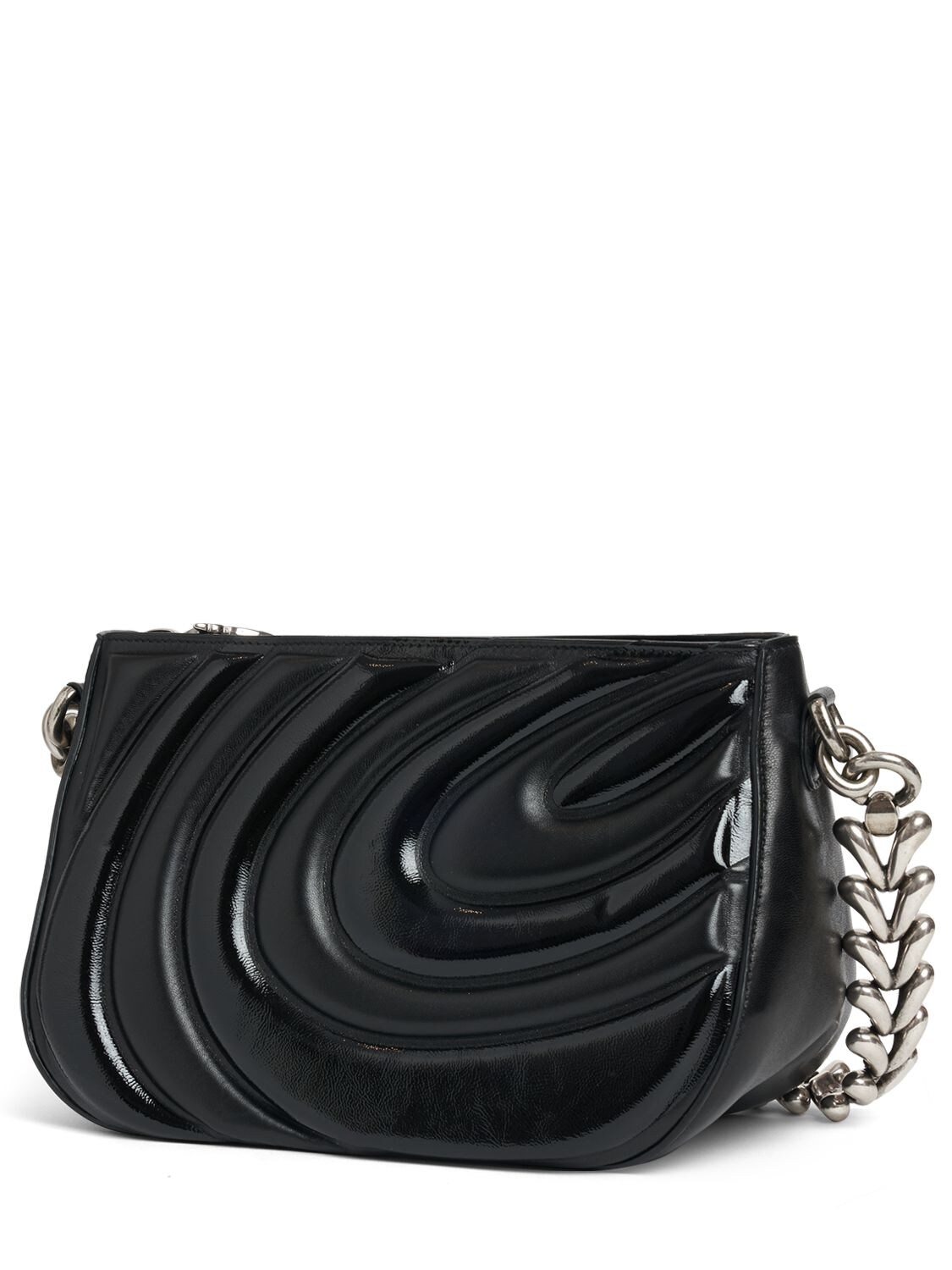 Shop Pucci Glamour Leather Shoulder Bag In Black