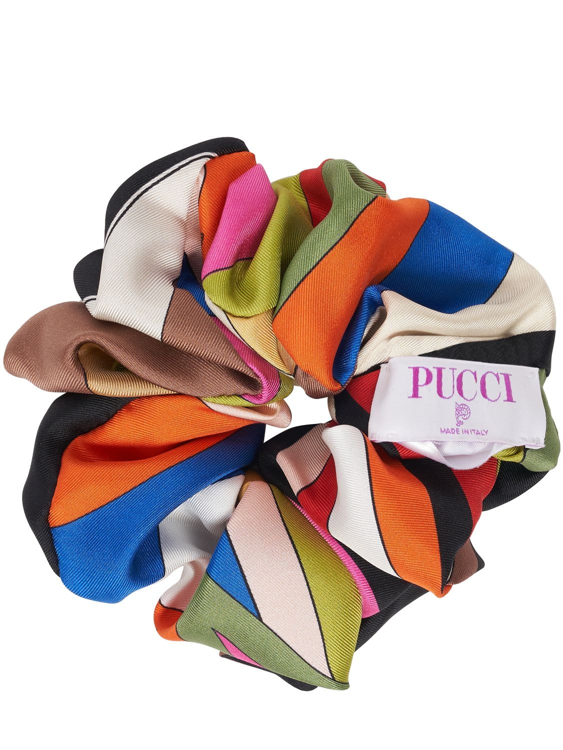 Pucci Graphic-print Stretch-design Scrunchie In Multicolor