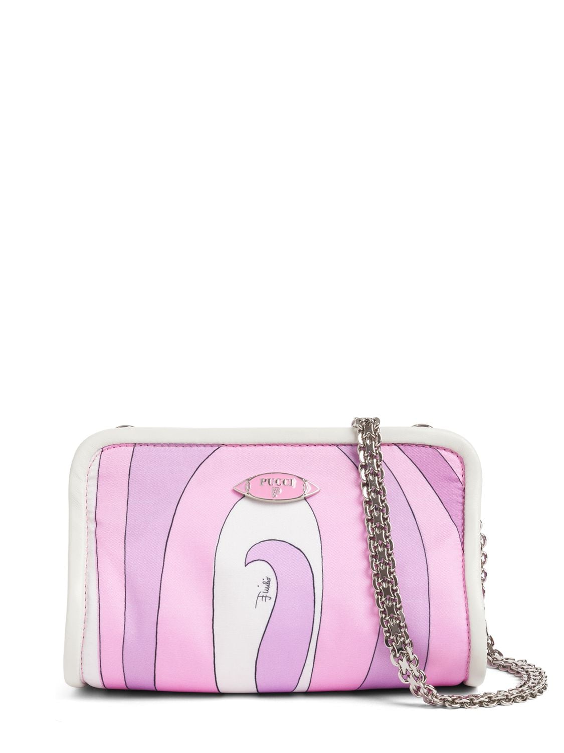 Pucci Printed Twill Binding Pouch In Peonia