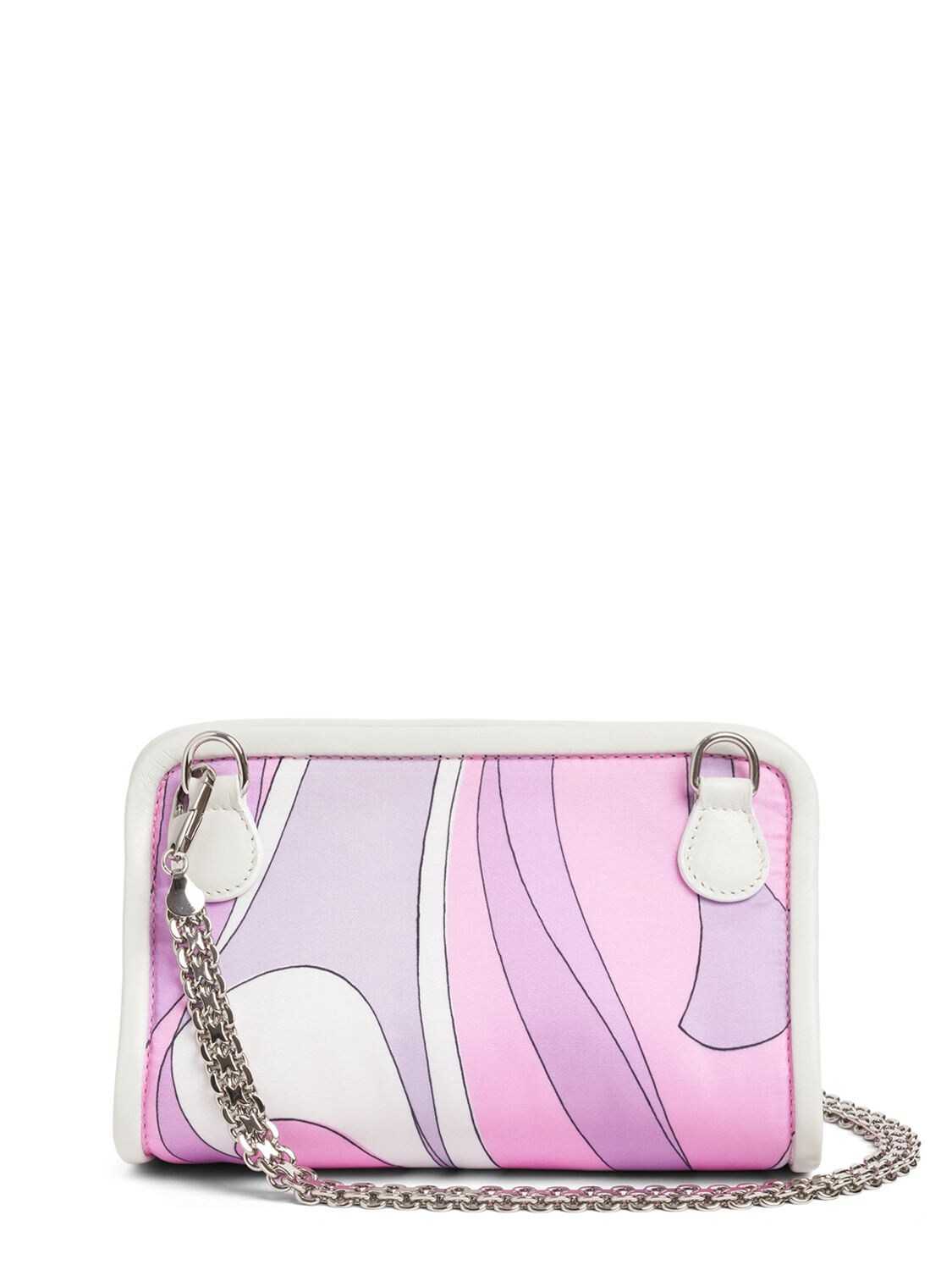 Shop Pucci Printed Twill Binding Pouch In Peonia