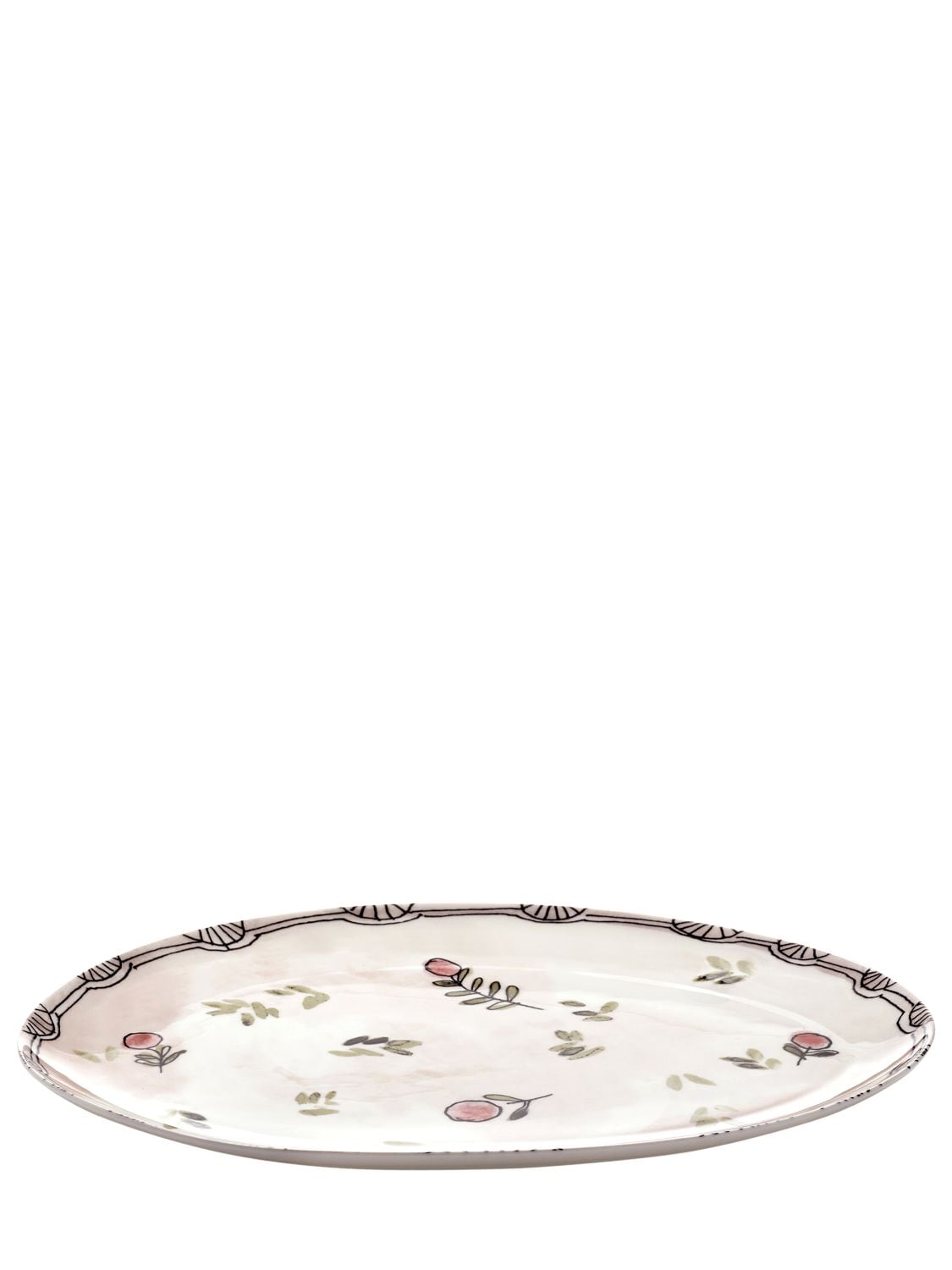 Shop Marni By Serax Mirtillo Nude Oval Plate In White