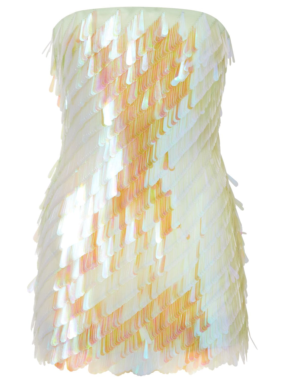 Image of Sequined Strapless Mini Dress