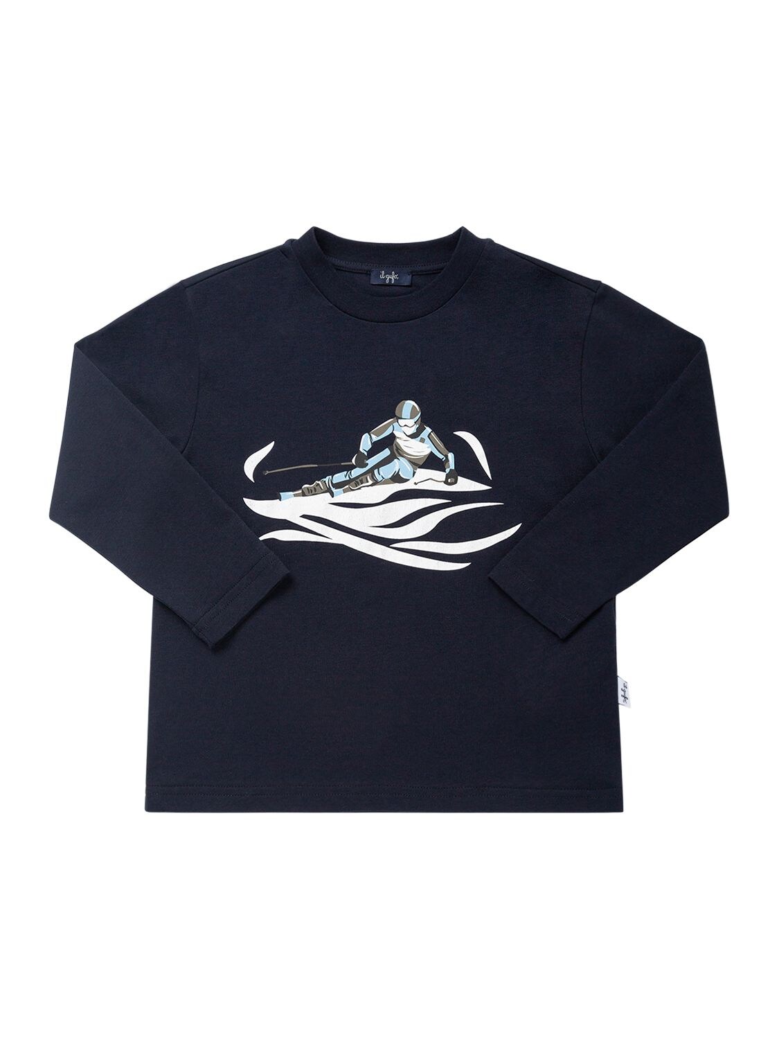 Skier Printed Cotton Jersey T-shirt – KIDS-BOYS > CLOTHING > T-SHIRTS