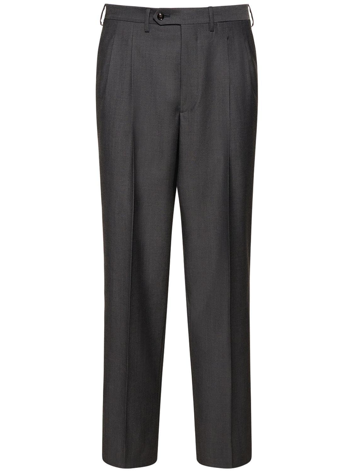 Giorgio Armani Lvr Exclusive Wool Formal Pants In Grey