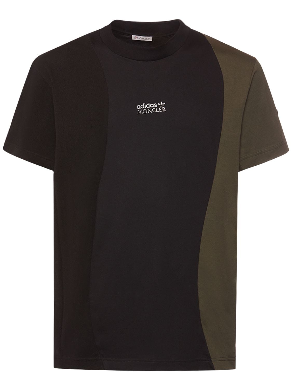 Moncler Genius Moncler X Adidas Cotton T-shirt In Black,green