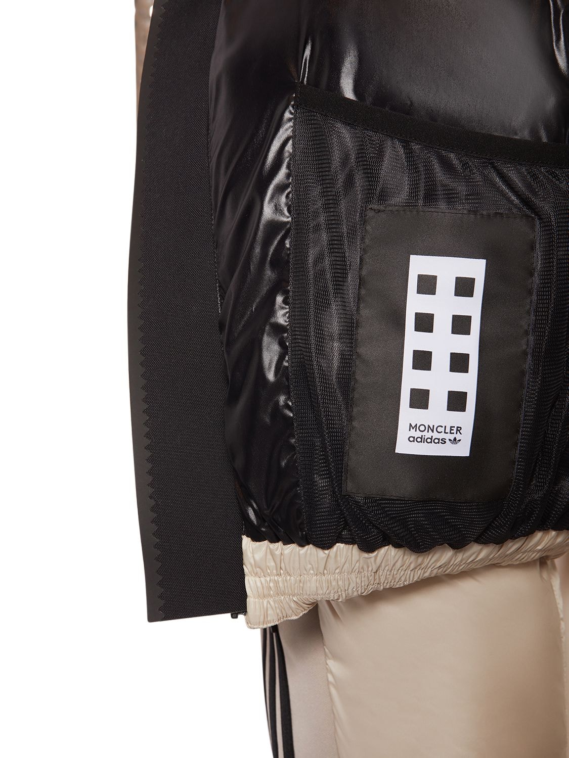 Shop Moncler Genius Moncler X Adidas Fusine Down Jacket In Natural