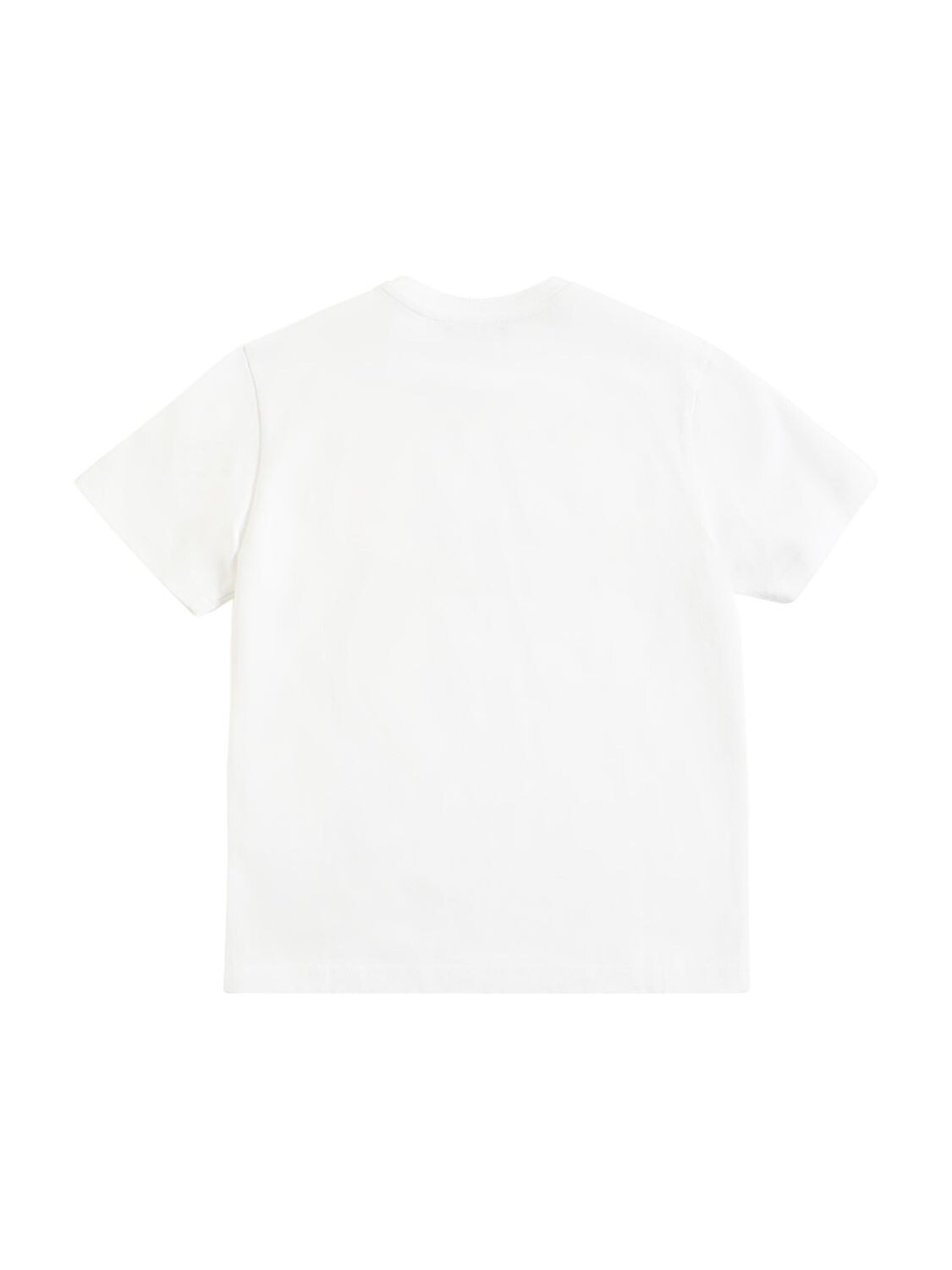 Shop Dsquared2 Printed Cotton Jersey T-shirt W/logo In White