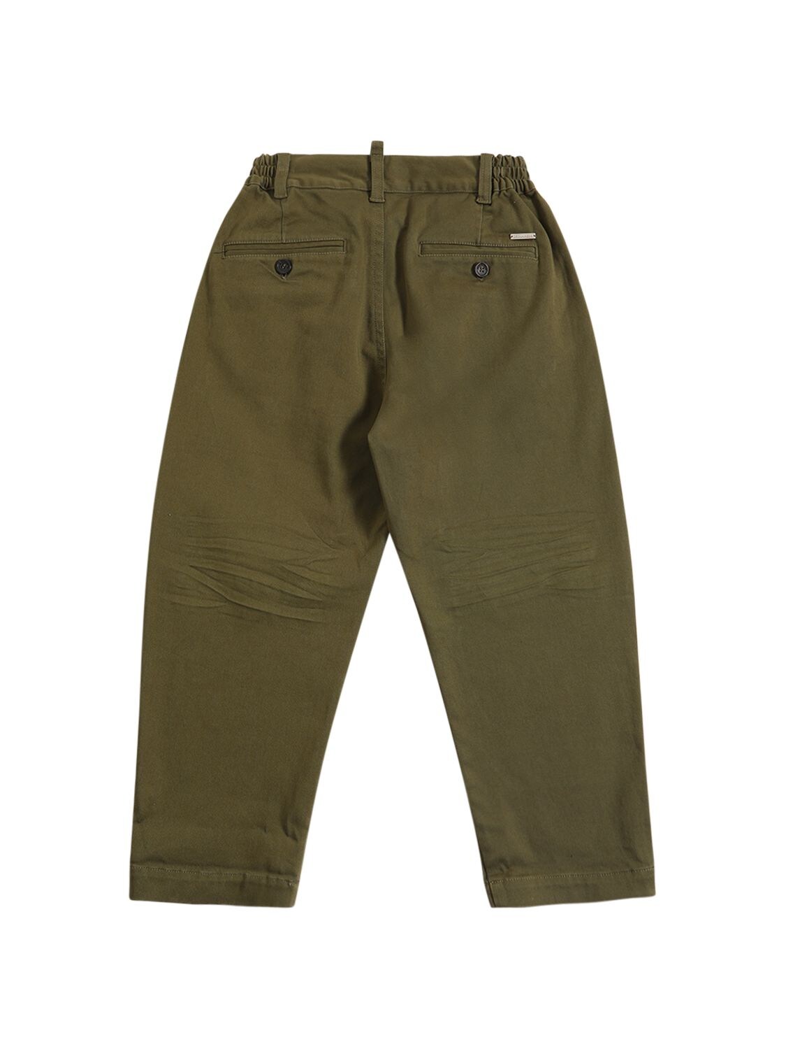 Shop Dsquared2 Cotton Gabardine Pants In Military Green