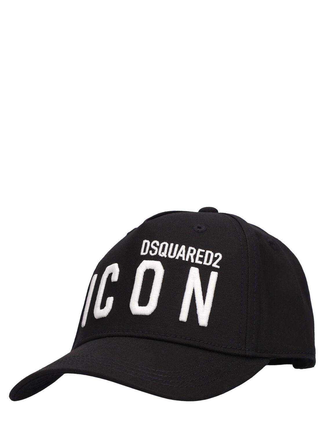 Shop Dsquared2 Icon Cotton Gabardine Baseball Cap In Black