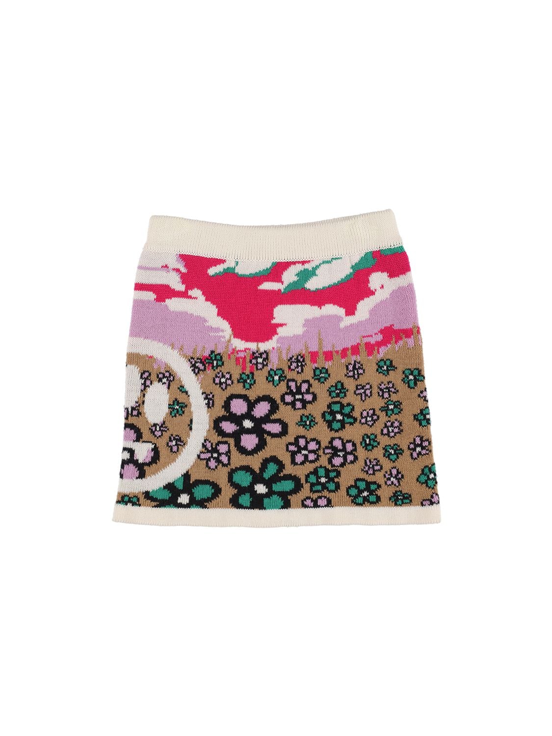 Intarsia Wool Blend Knit Skirt – KIDS-GIRLS > CLOTHING > SKIRTS