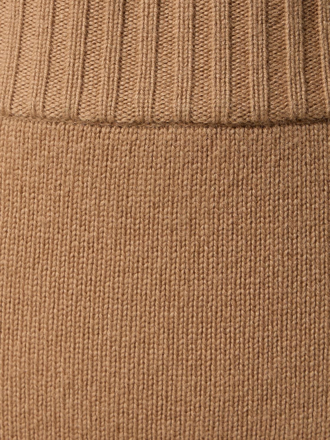 Shop Max Mara Lvr Exclusive Wool Blend Knit Midi Skirt In Camel