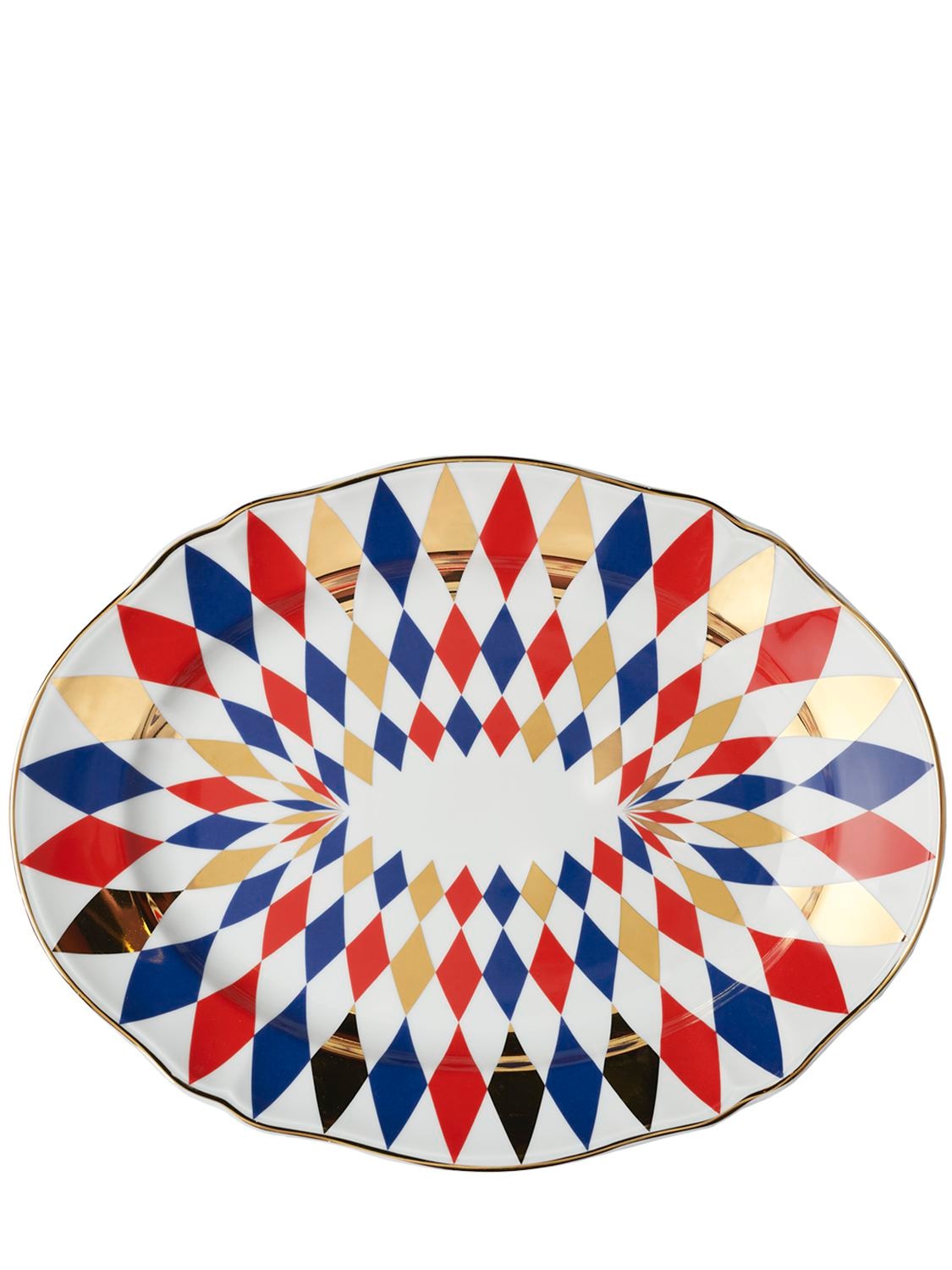 Bitossi Home Abracadabra Oval Platter In Multicolor