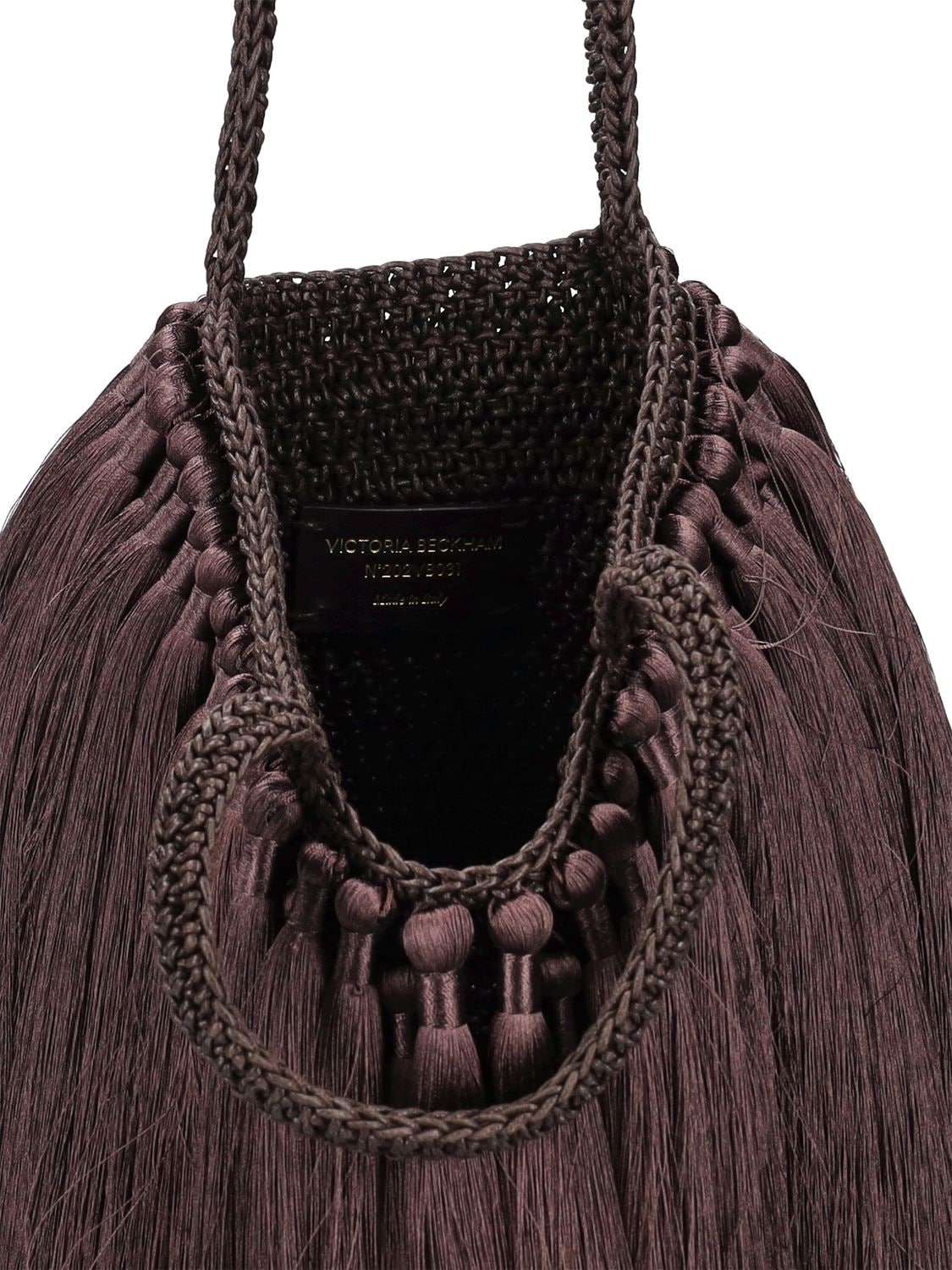 Shop Victoria Beckham Lvr Exclusive Tassel Tote Bag In Brown