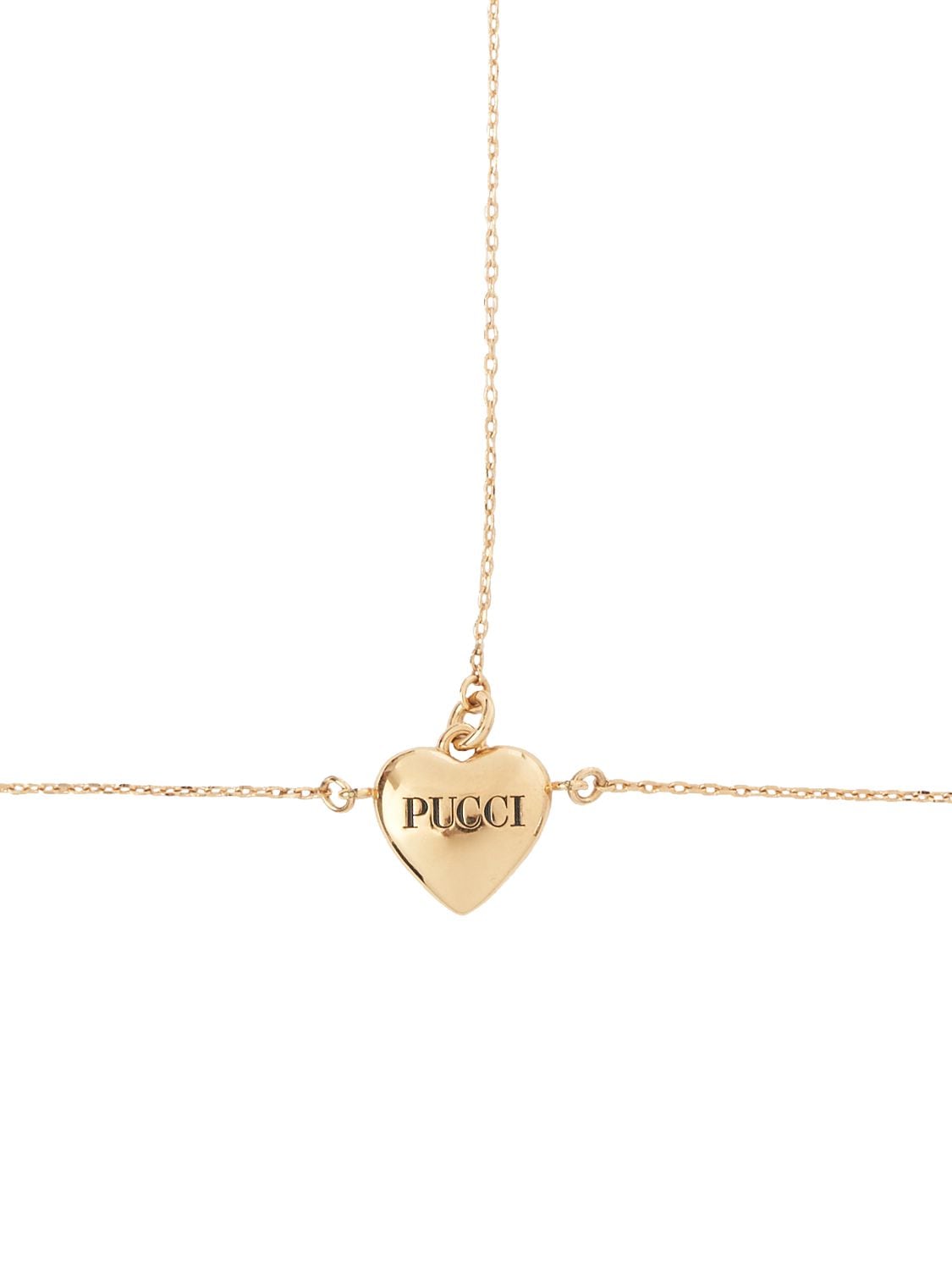 Shop Pucci Hearts Body Chain In Gold