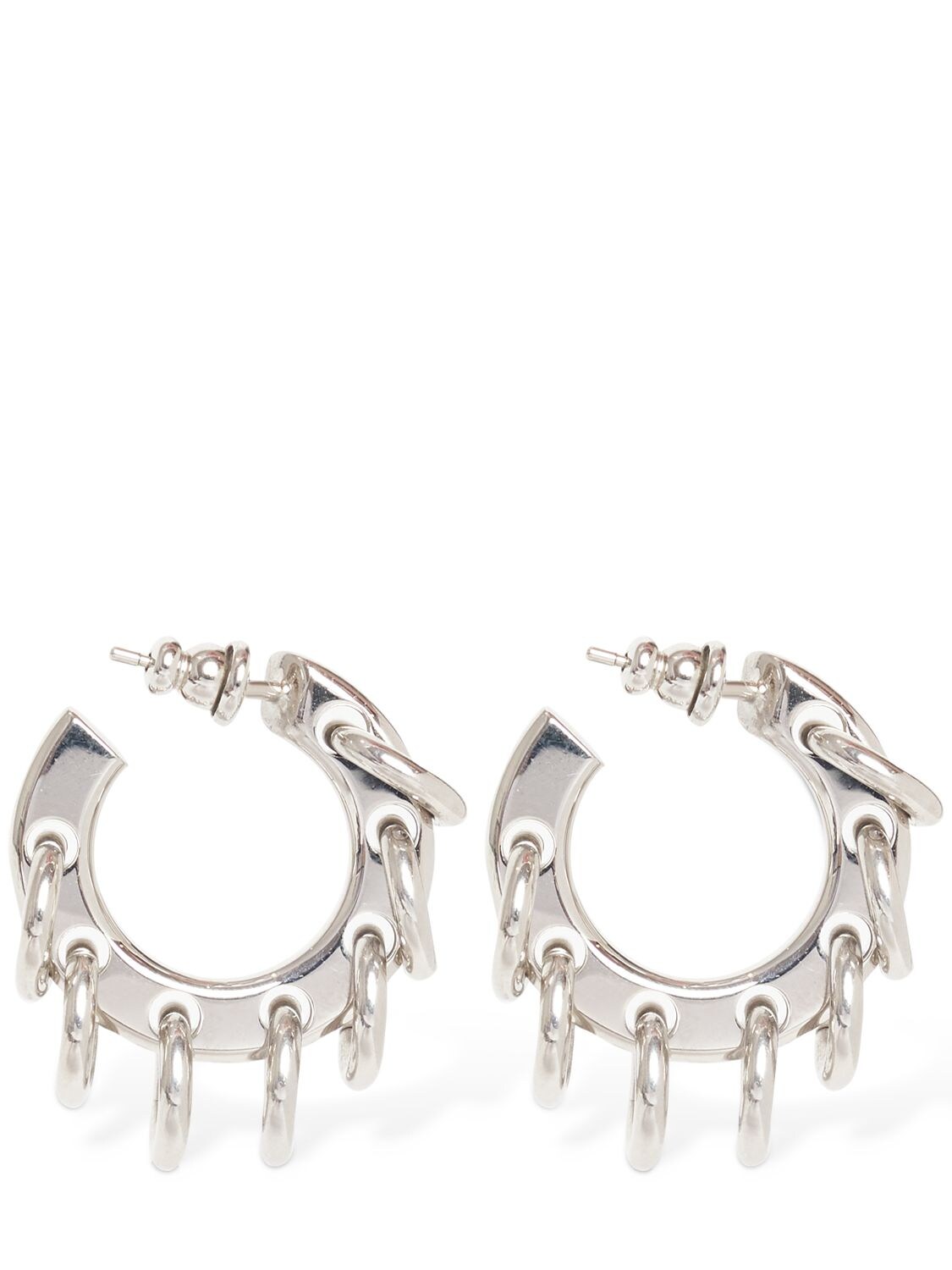 Shop Pucci Small Hoop Earrings In Silber