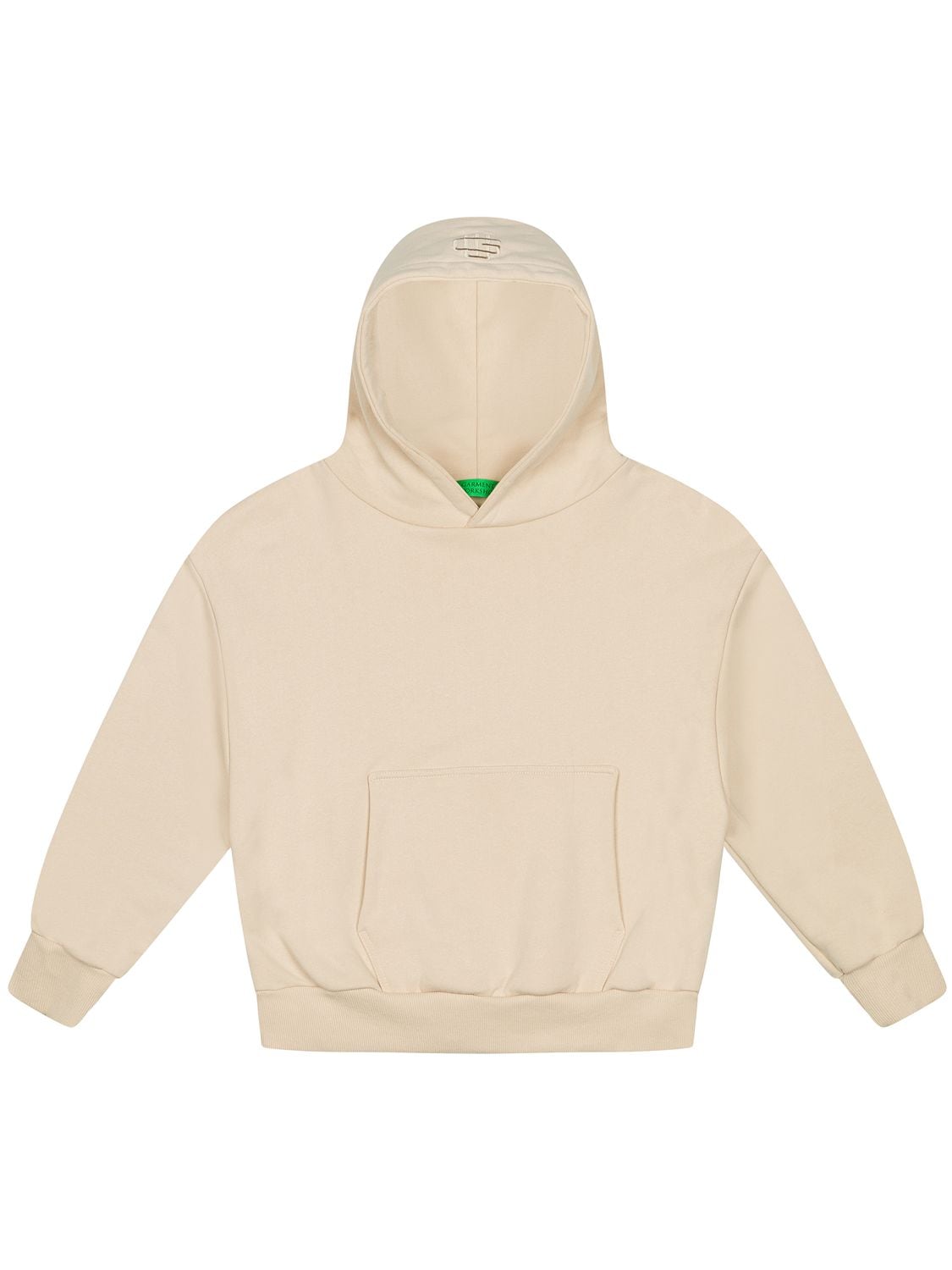 Garment Workshop Double Layer Hoodie W/ Double Embroidery In Sand