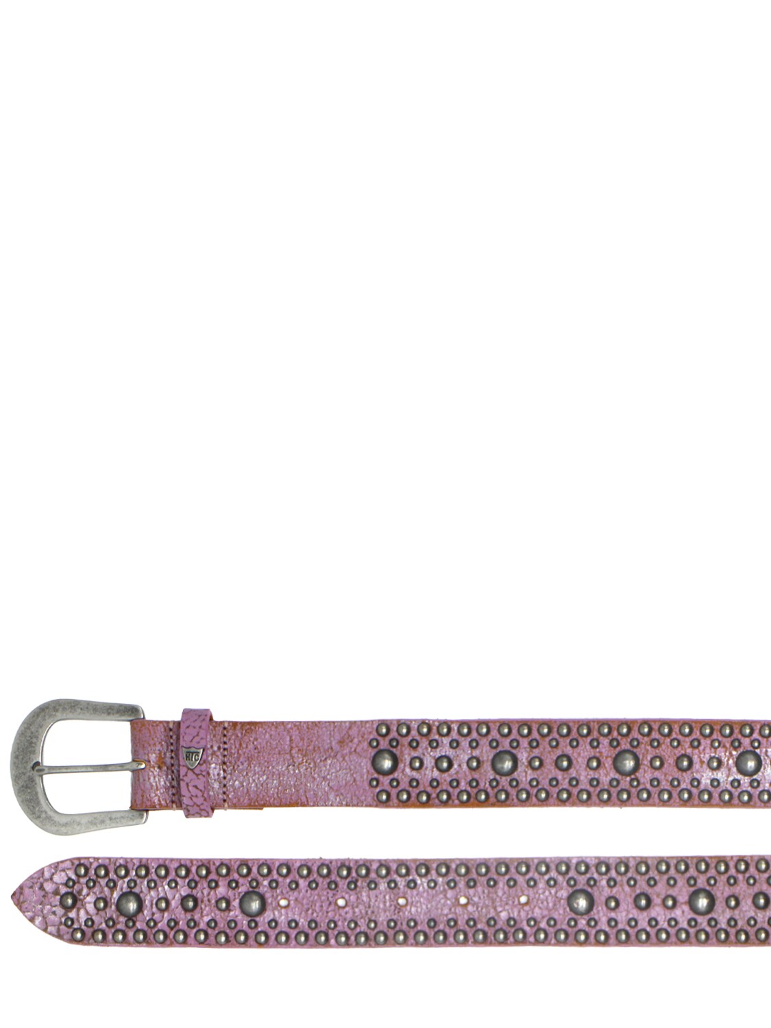 Shop Htc Los Angeles 3.5cm Studded Leather Belt In Pink