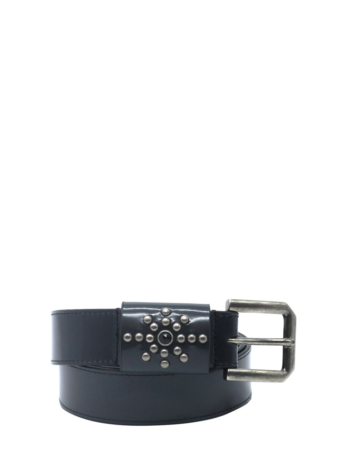 Htc Los Angeles 3cm Studded Leather Belt In Black
