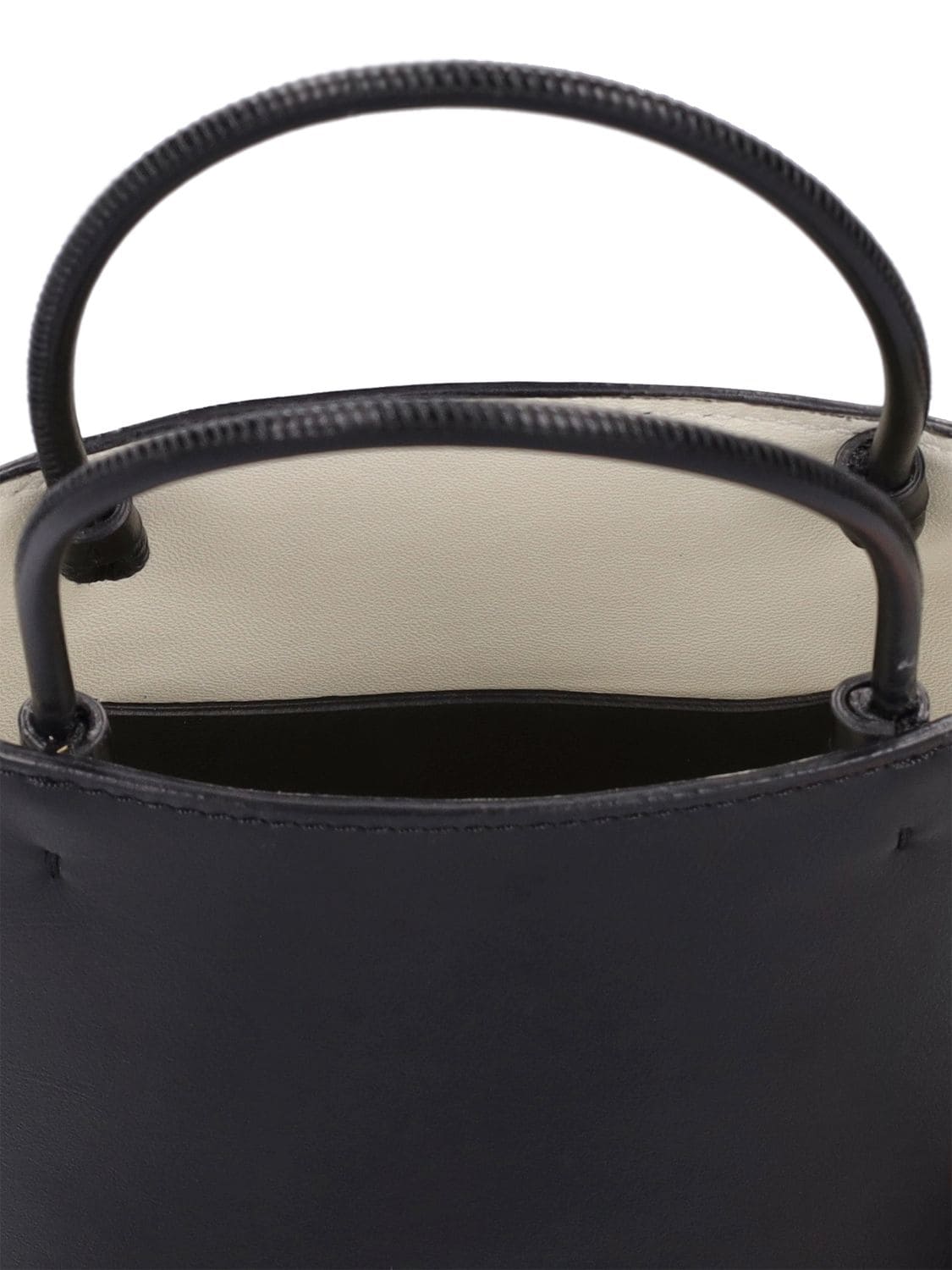 Shop Chloé Sense Leather Top Handle Bag In Black