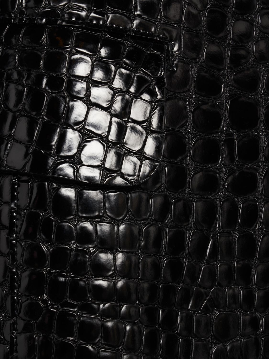 Shop Tom Ford Lvr Exclusive Croc Emboss Leather Blazer In Black
