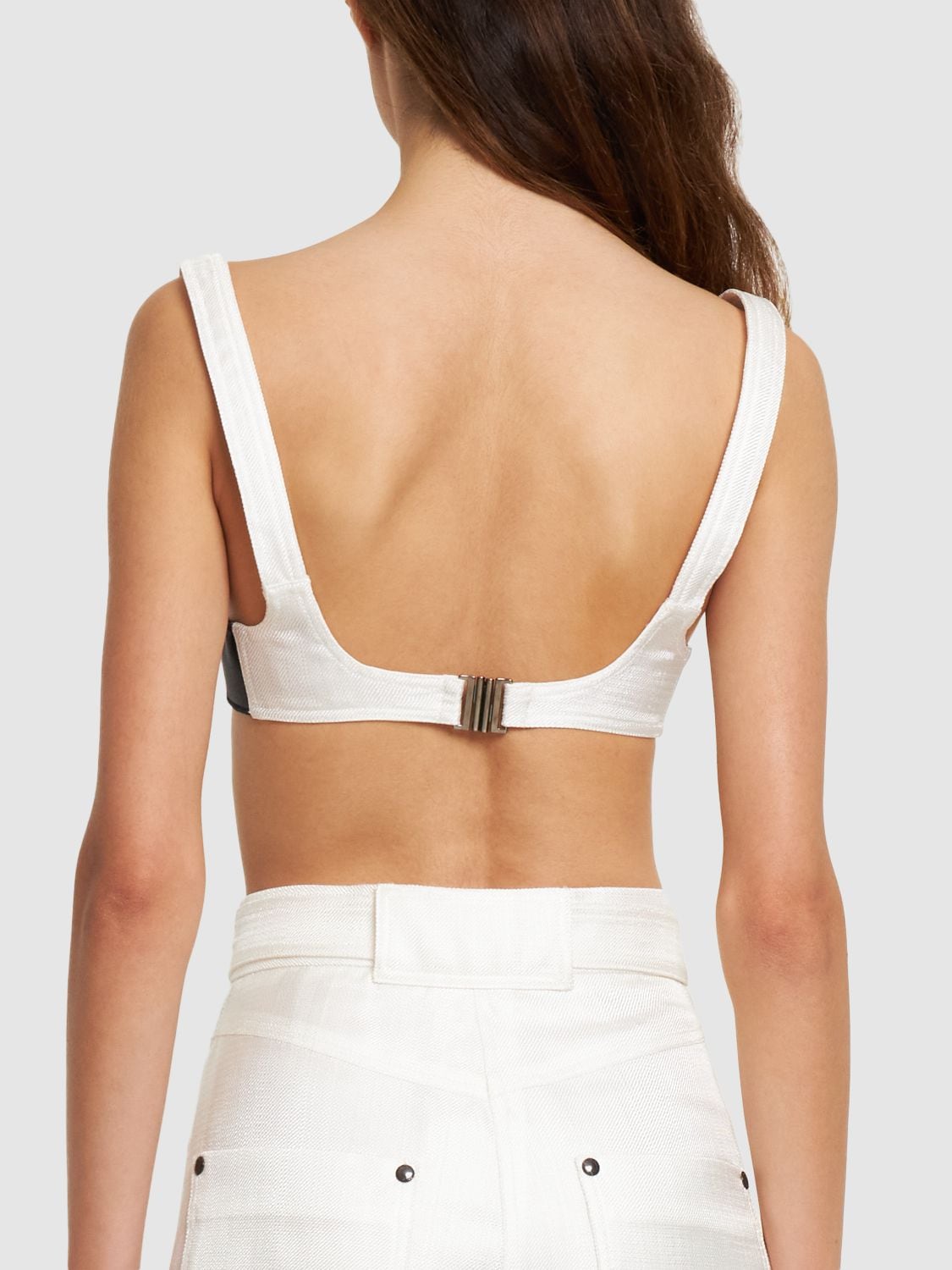 Shop Tom Ford Lvr Exclusive Satin Bra Top In White