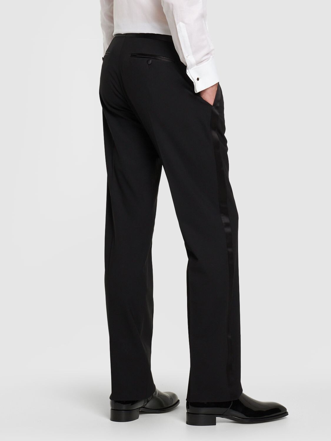 Shop Tom Ford Lvr Exclusive 23cm Atticus Mohair Pants In Black