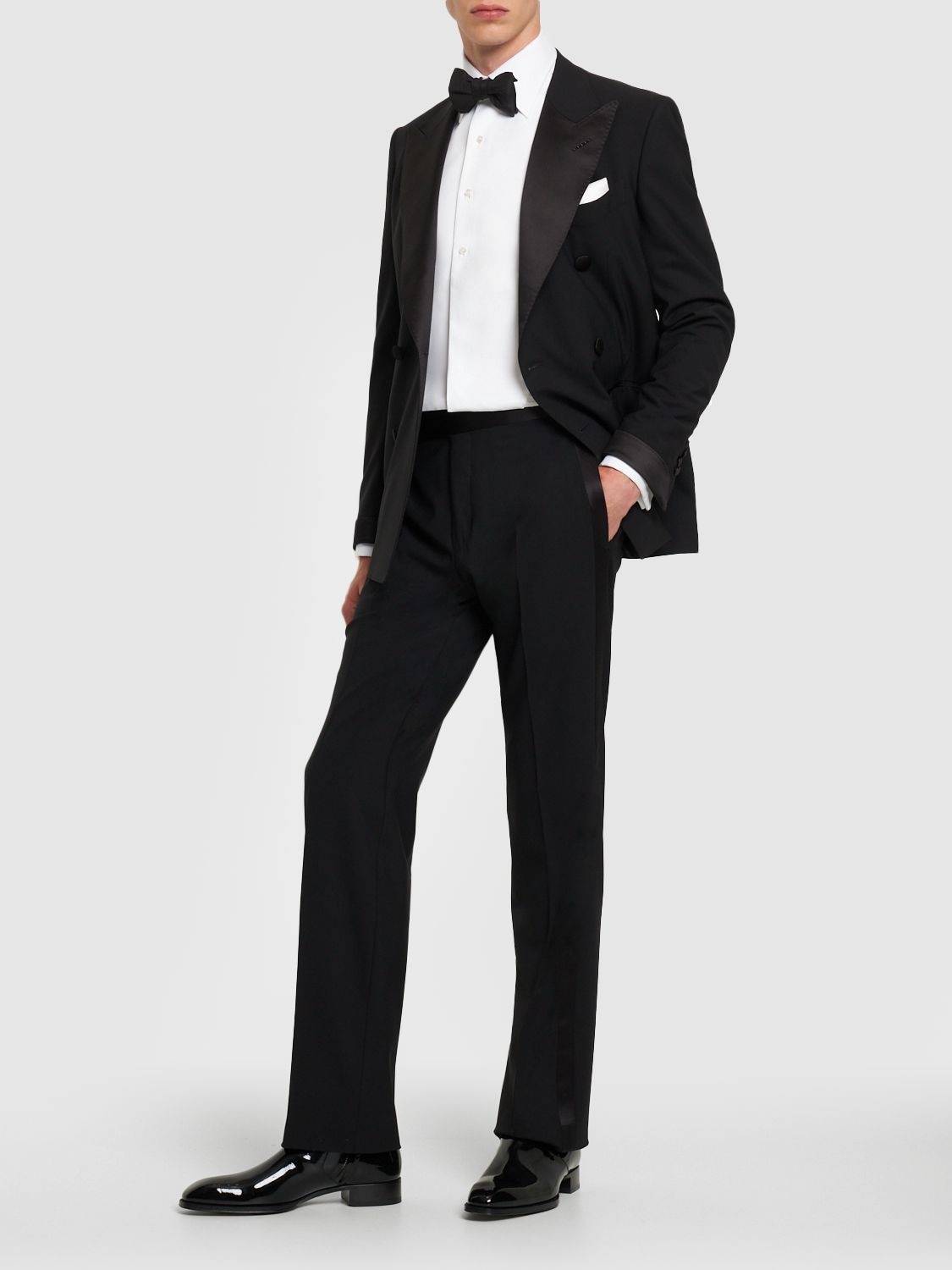 Shop Tom Ford Lvr Exclusive 23cm Atticus Mohair Pants In Black