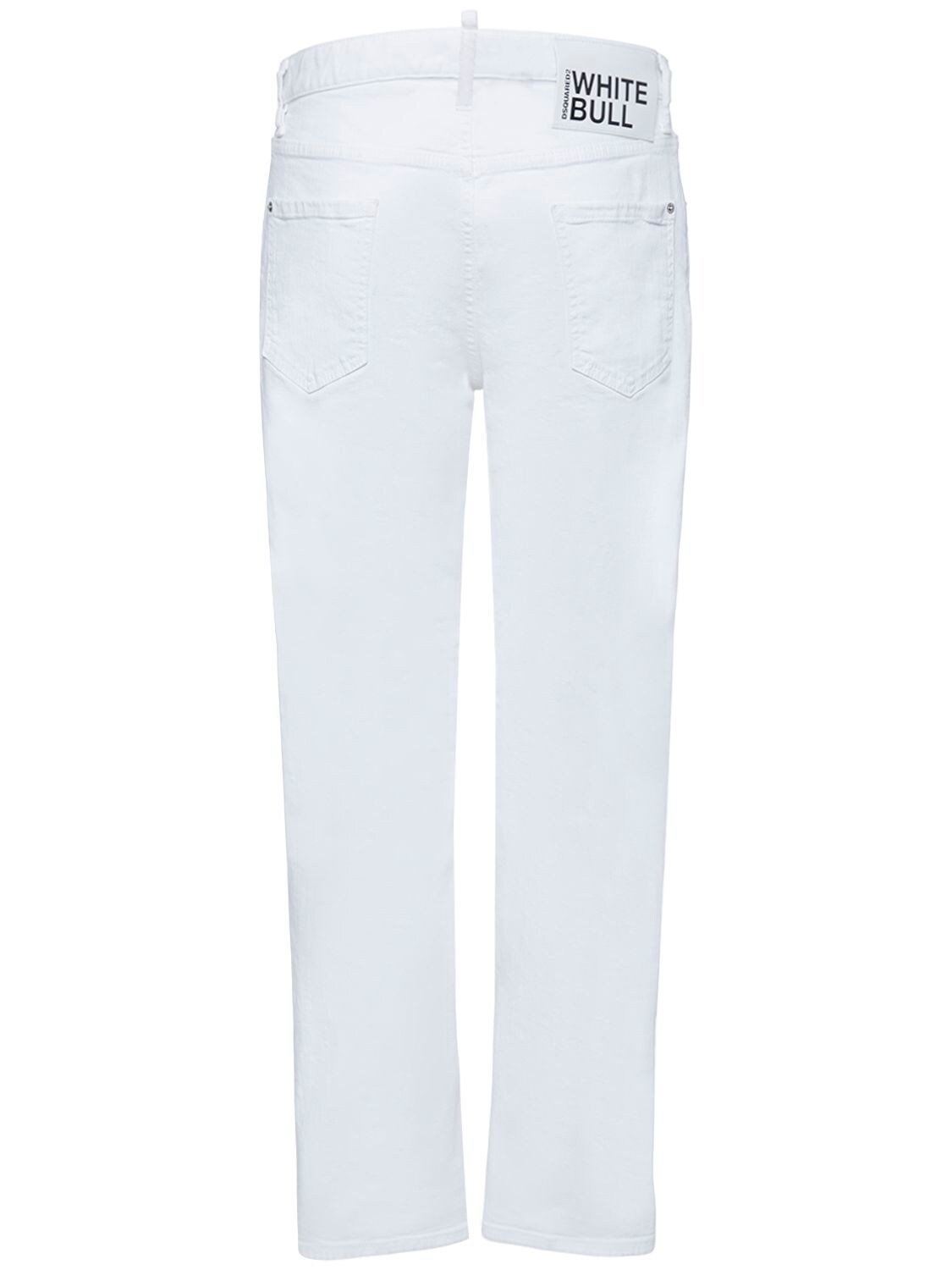 Dsquared2 642 Fit Stretch Cotton Denim Jeans In White
