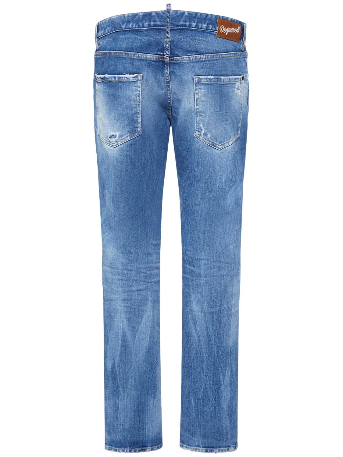 Shop Dsquared2 Cool Guy Stretch Cotton Denim Jeans In Navy