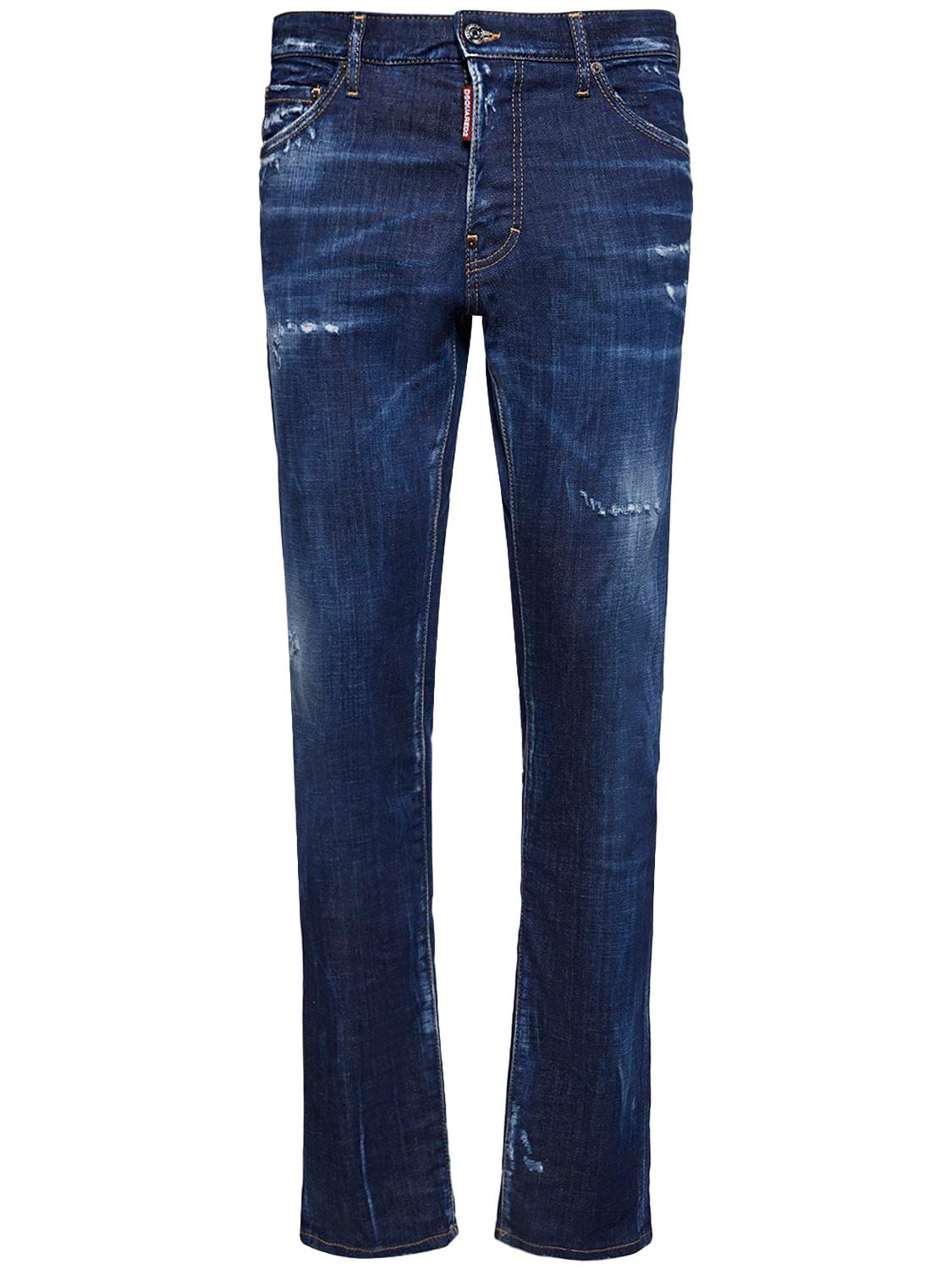 Dsquared2 Cool Guy Stretch Cotton Denim Jeans In Navy
