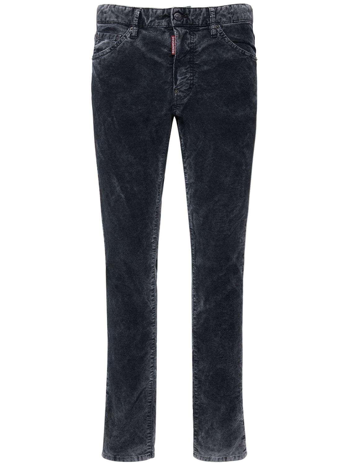 Shop Dsquared2 Cool Guy Marble Corduroy 5 Pocket Jeans In Black