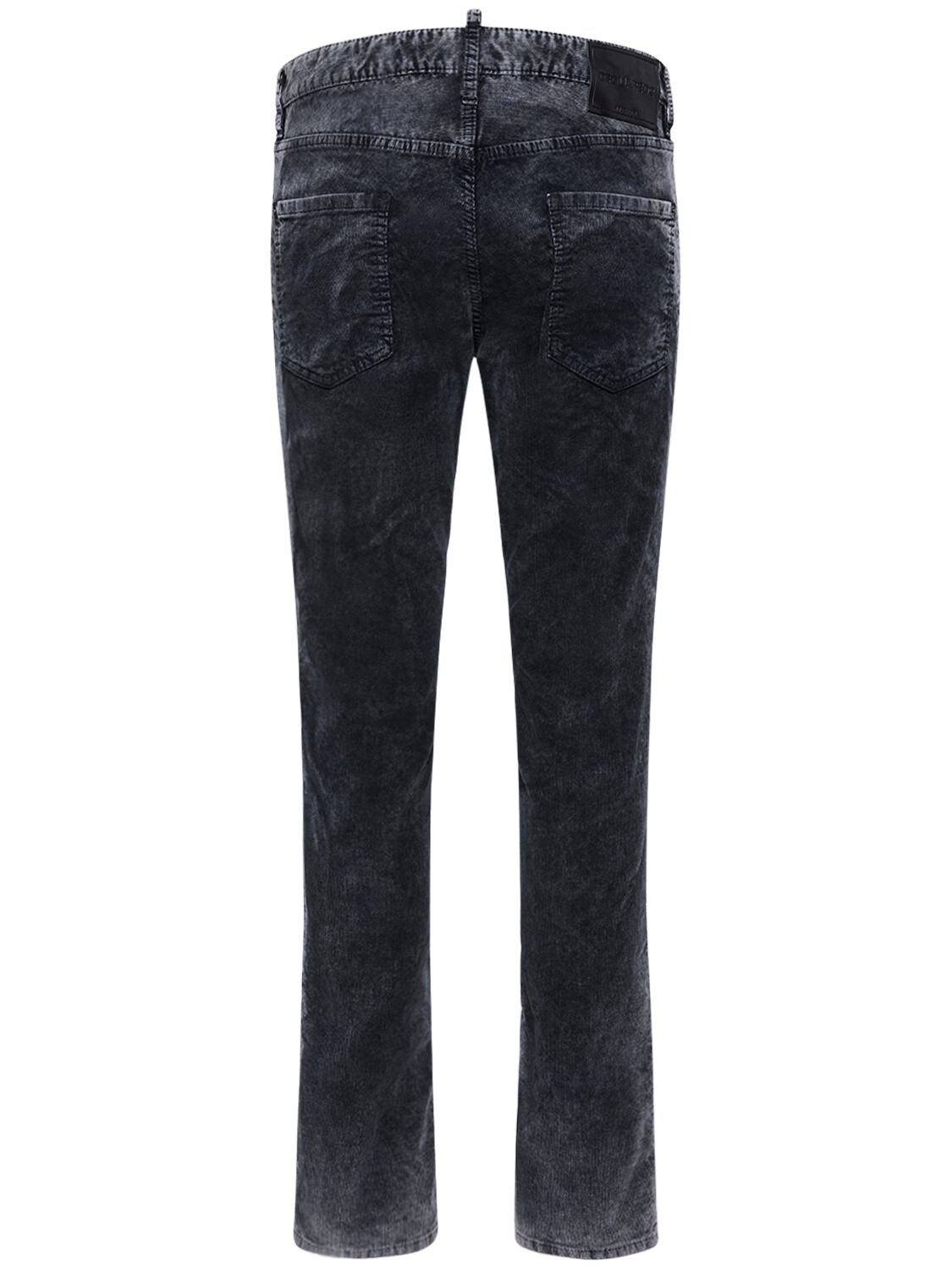 Shop Dsquared2 Cool Guy Marble Corduroy 5 Pocket Jeans In Black