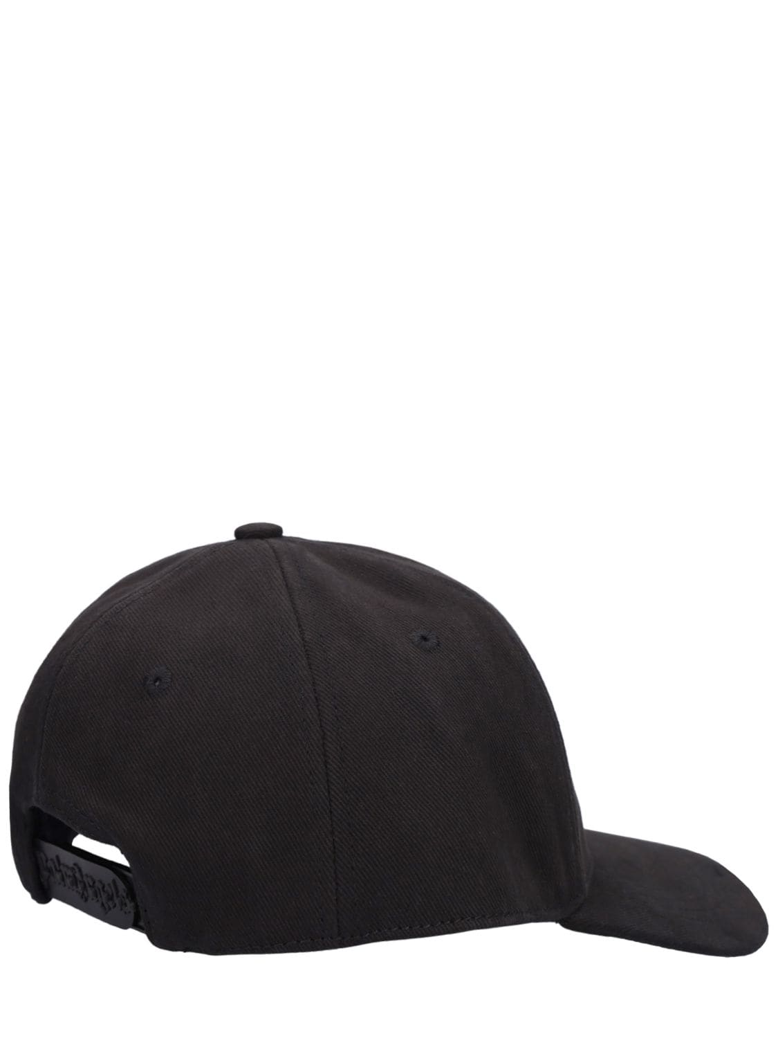 Shop Palm Angels Monogram Cotton Baseball Cap In Black