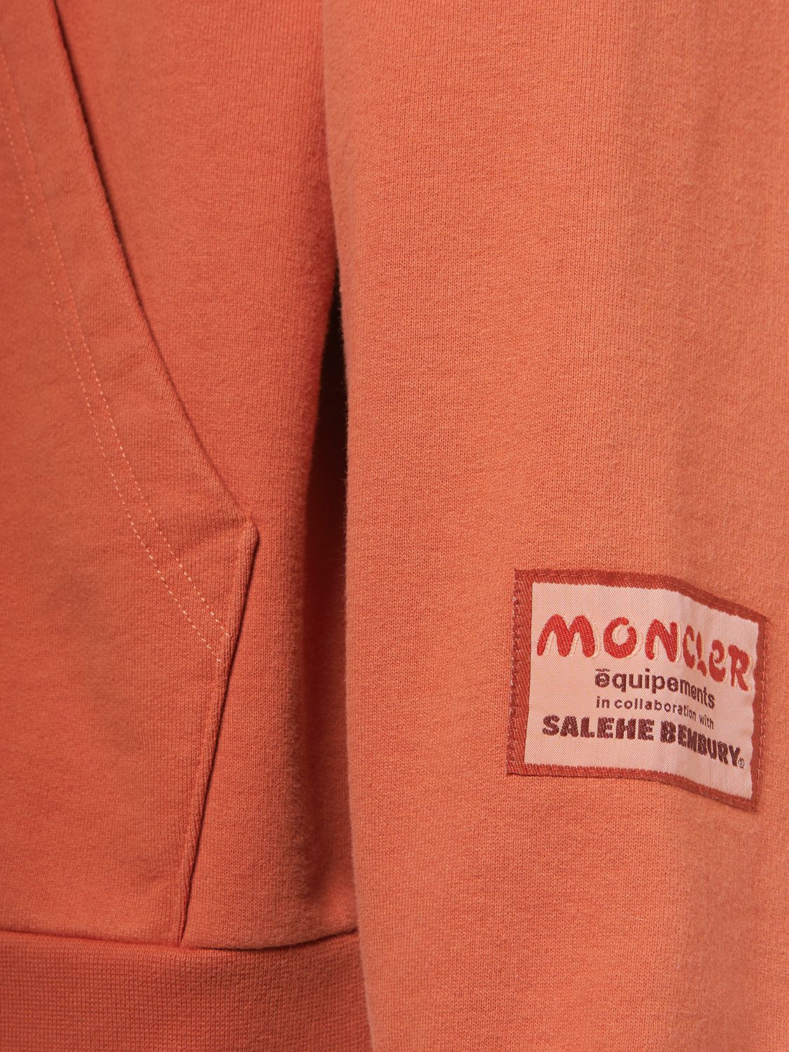 Shop Moncler Genius Moncler X Salehe Bembury Cotton Hoodie In Oatmeal