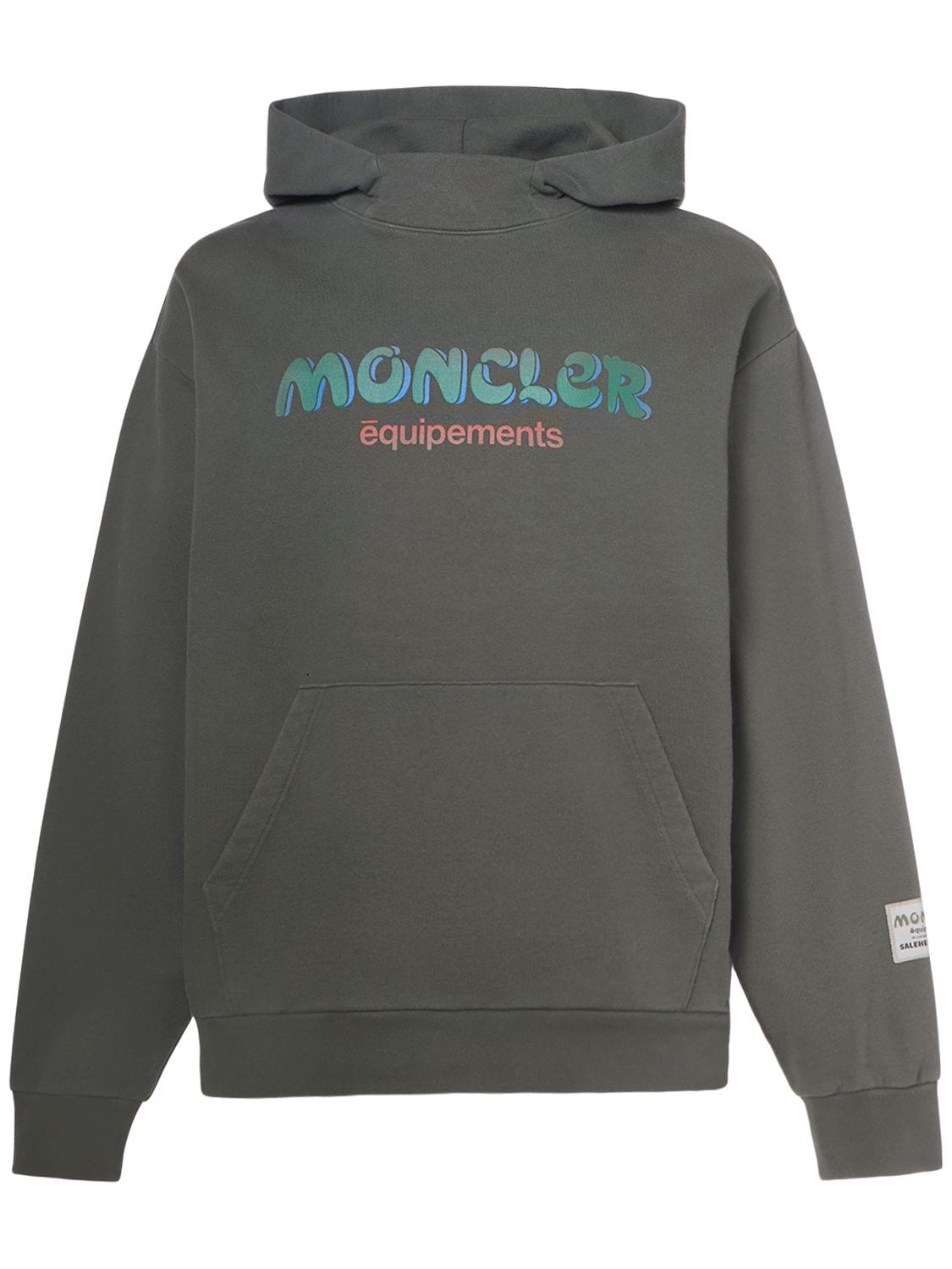Shop Moncler Genius Moncler X Salehe Bembury Cotton Hoodie In Olive Green