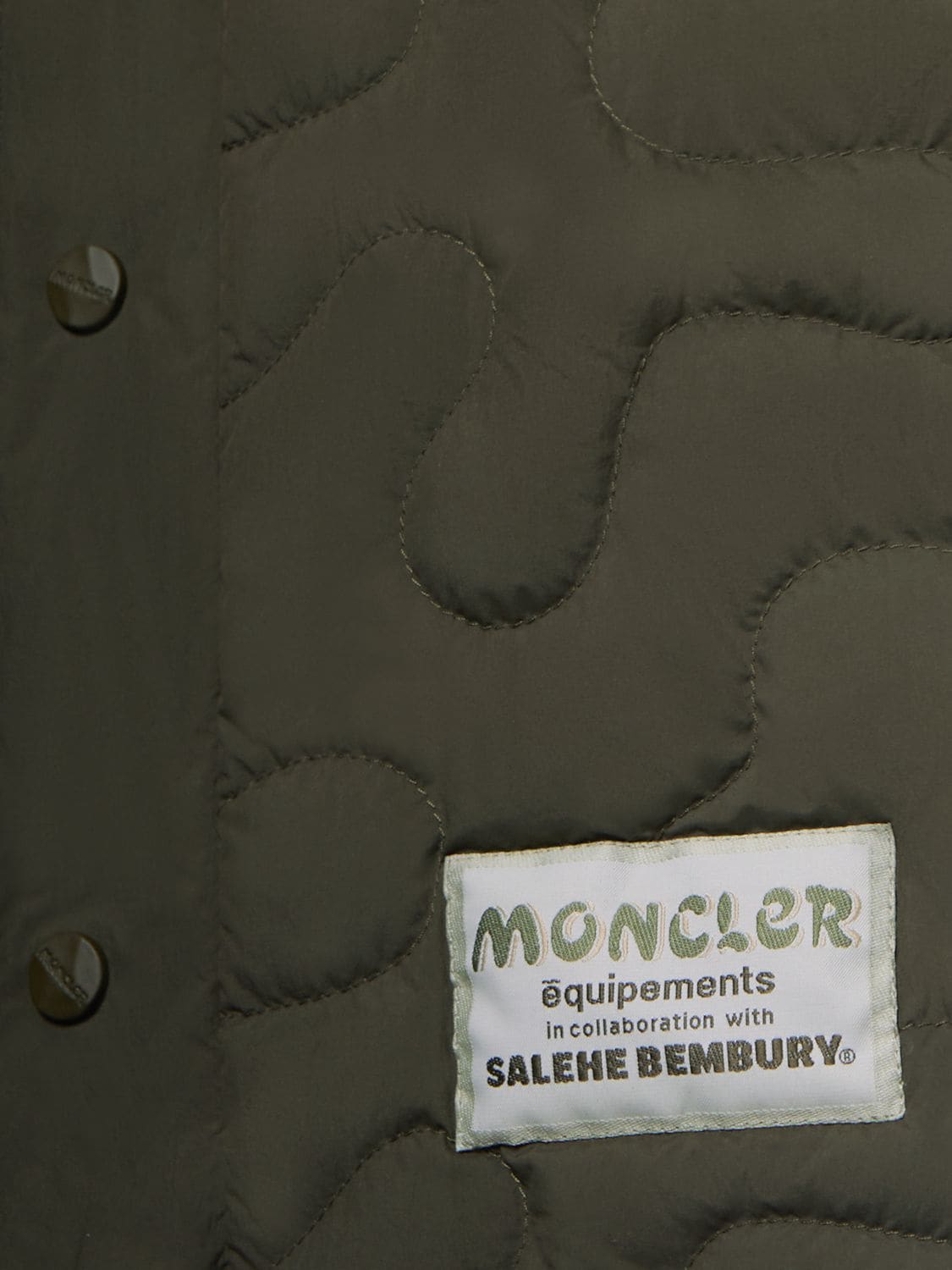 Shop Moncler Genius Moncler X Salehe Bembury Nylon Shirt In Olive Green