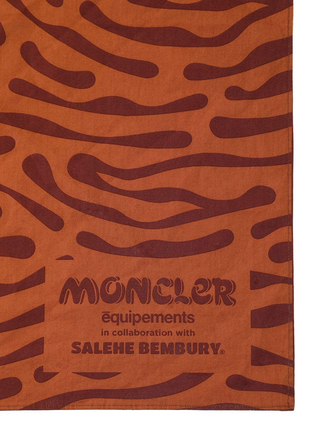 Shop Moncler Genius Moncler X Salehe Bembury Cotton Scarf In Dark Orange