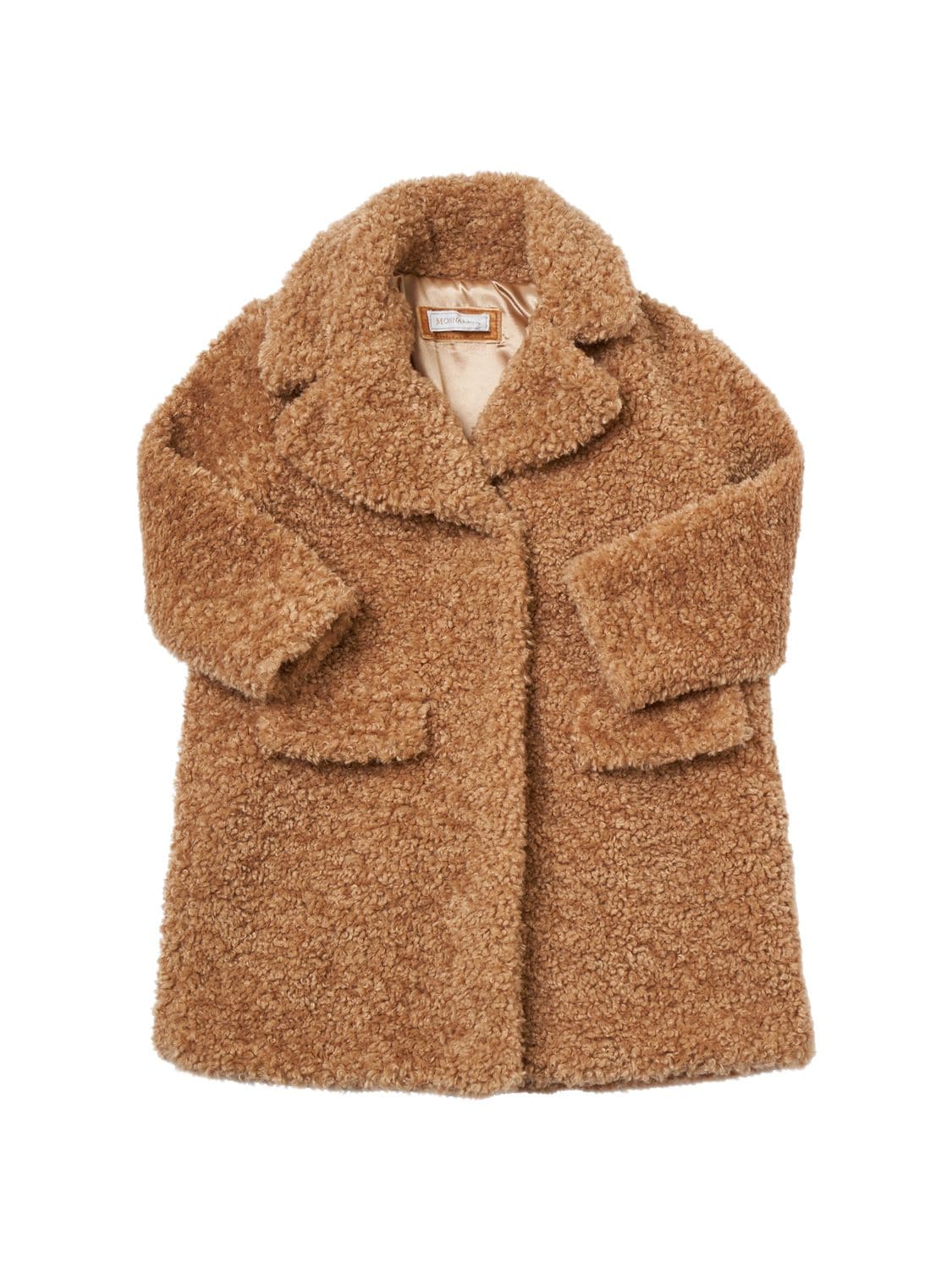 Monnalisa Kids' Teddy Coat In Brown