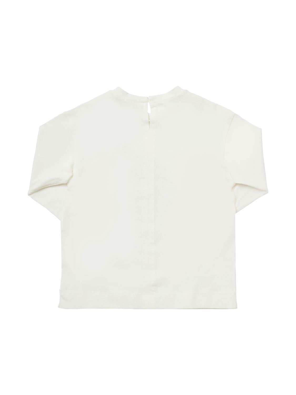 Shop Monnalisa Duffy Duck Print Cotton Jersey T-shirt In White