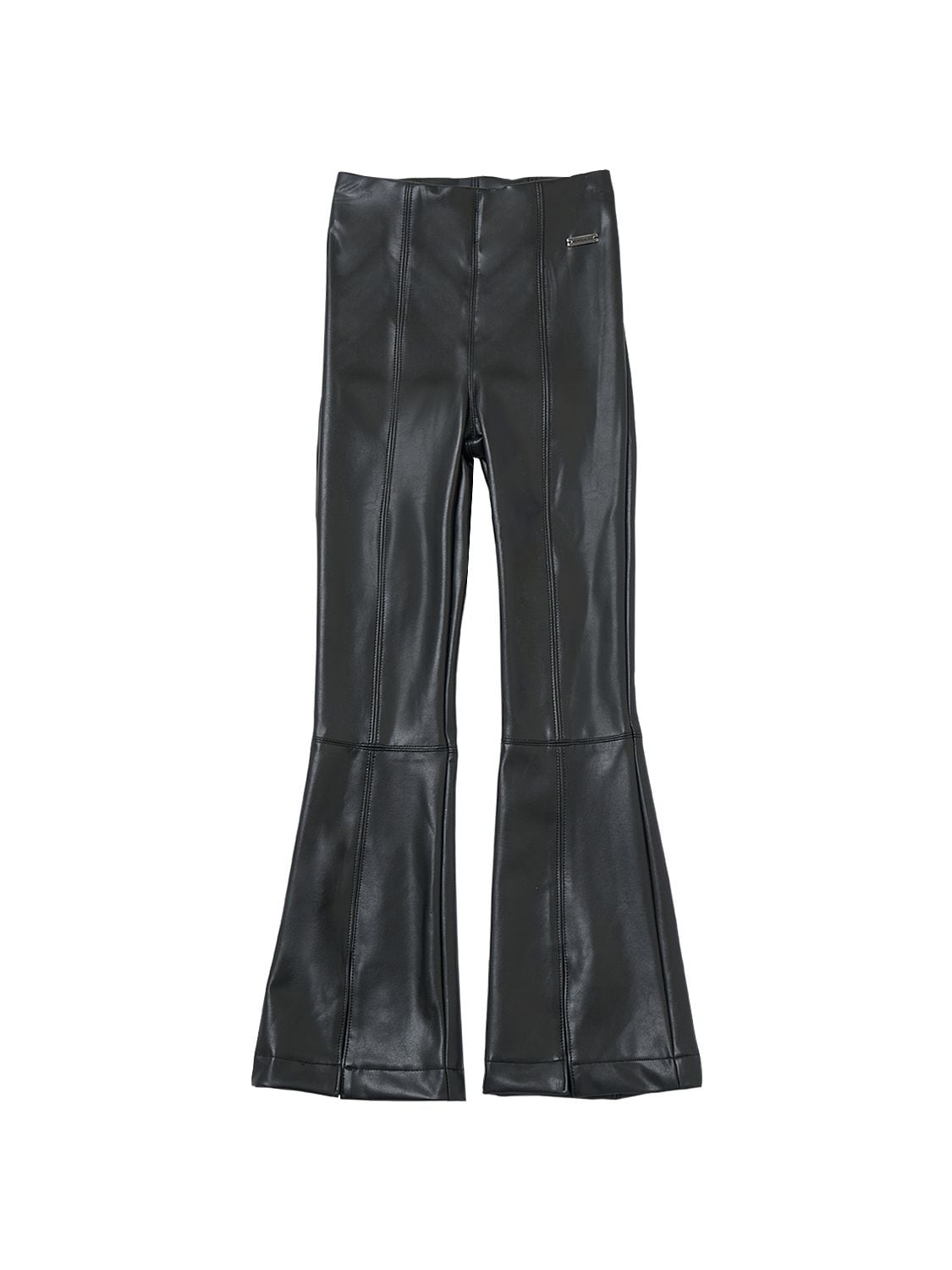 Image of Faux Leather Flared Leggings