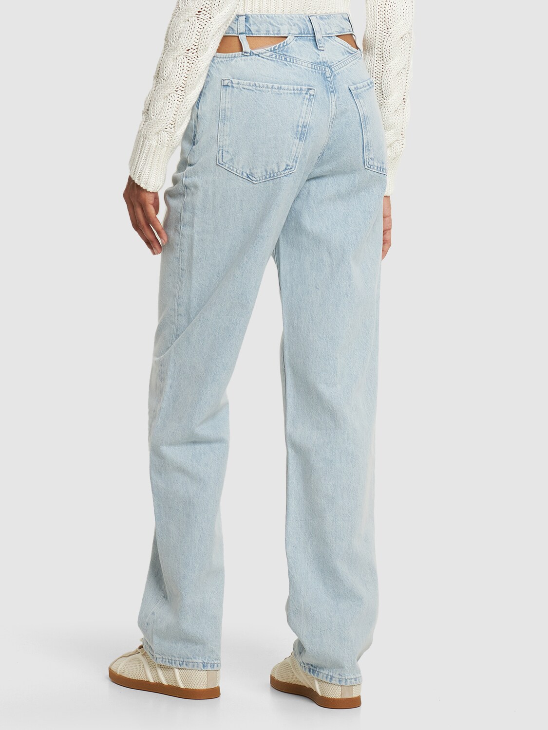 Shop Triarchy Ms. Stone High Rise Denim Straight Jeans In Blue