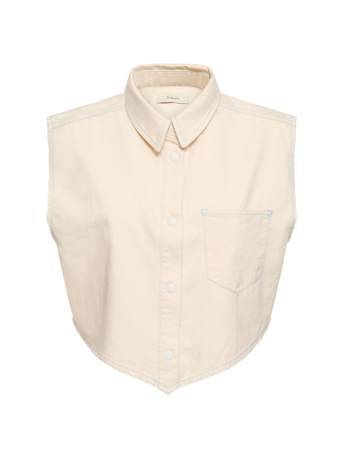 Shop Triarchy Ms. Hart Organic Cotton Crop Shirt In White